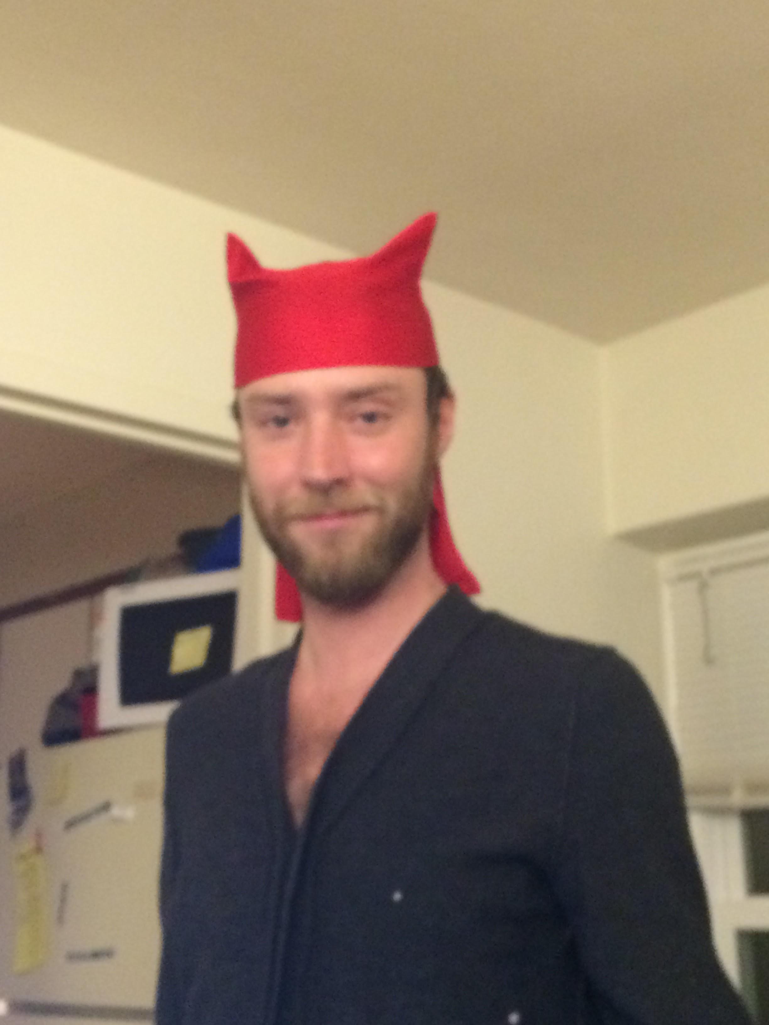 Blake had a book cover in his…