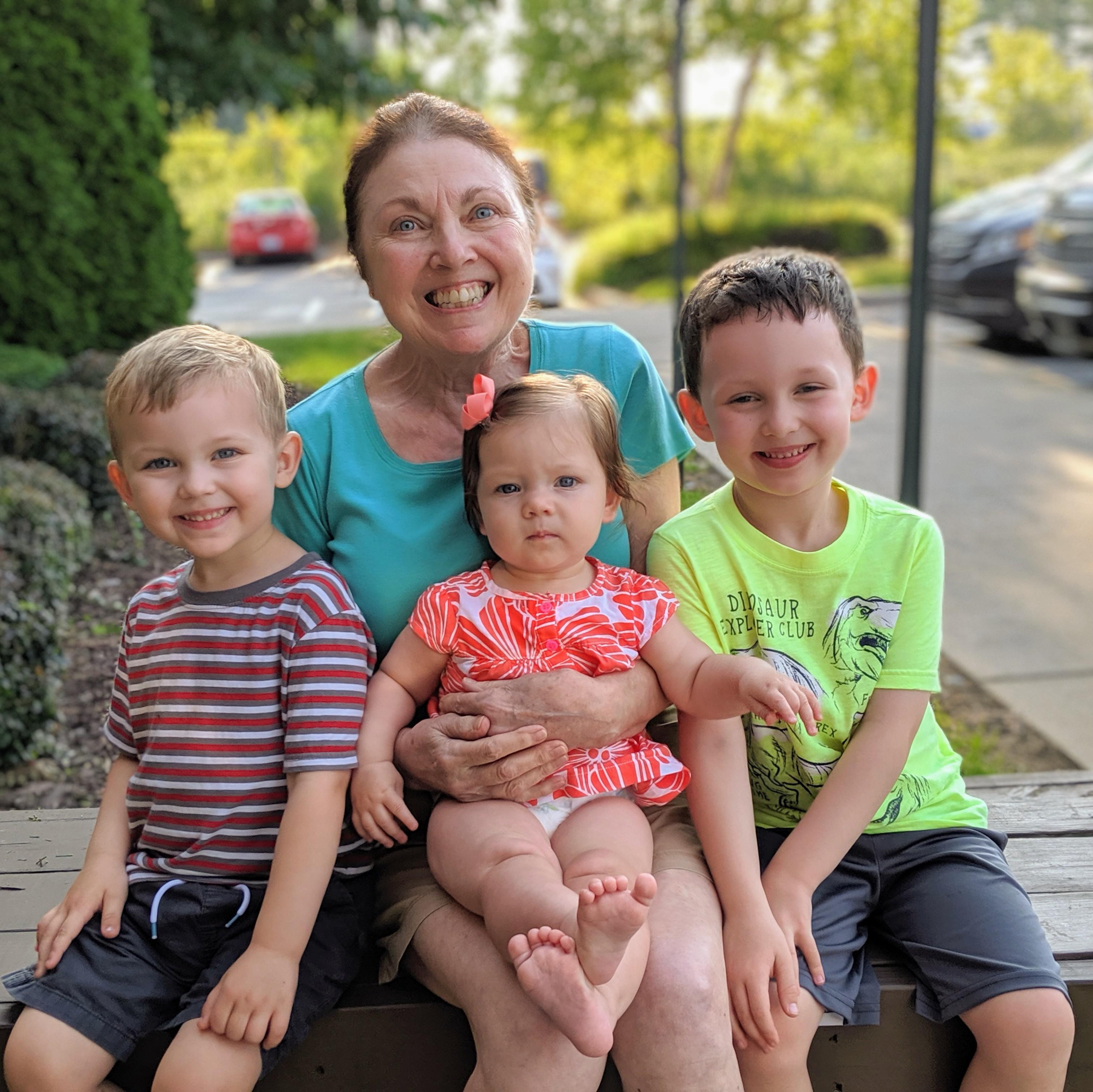 Karen with all of Carolyn's k…