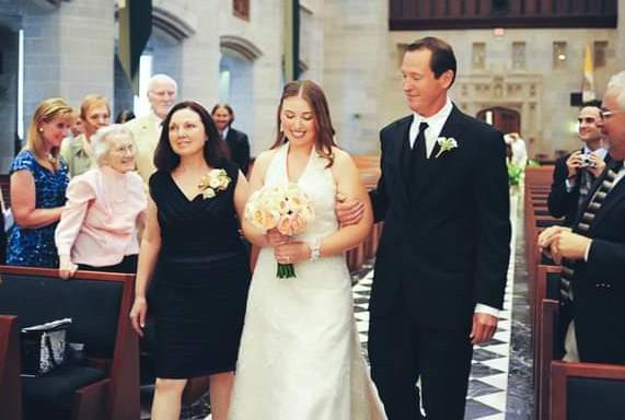 Walking daughter Carolyn down…