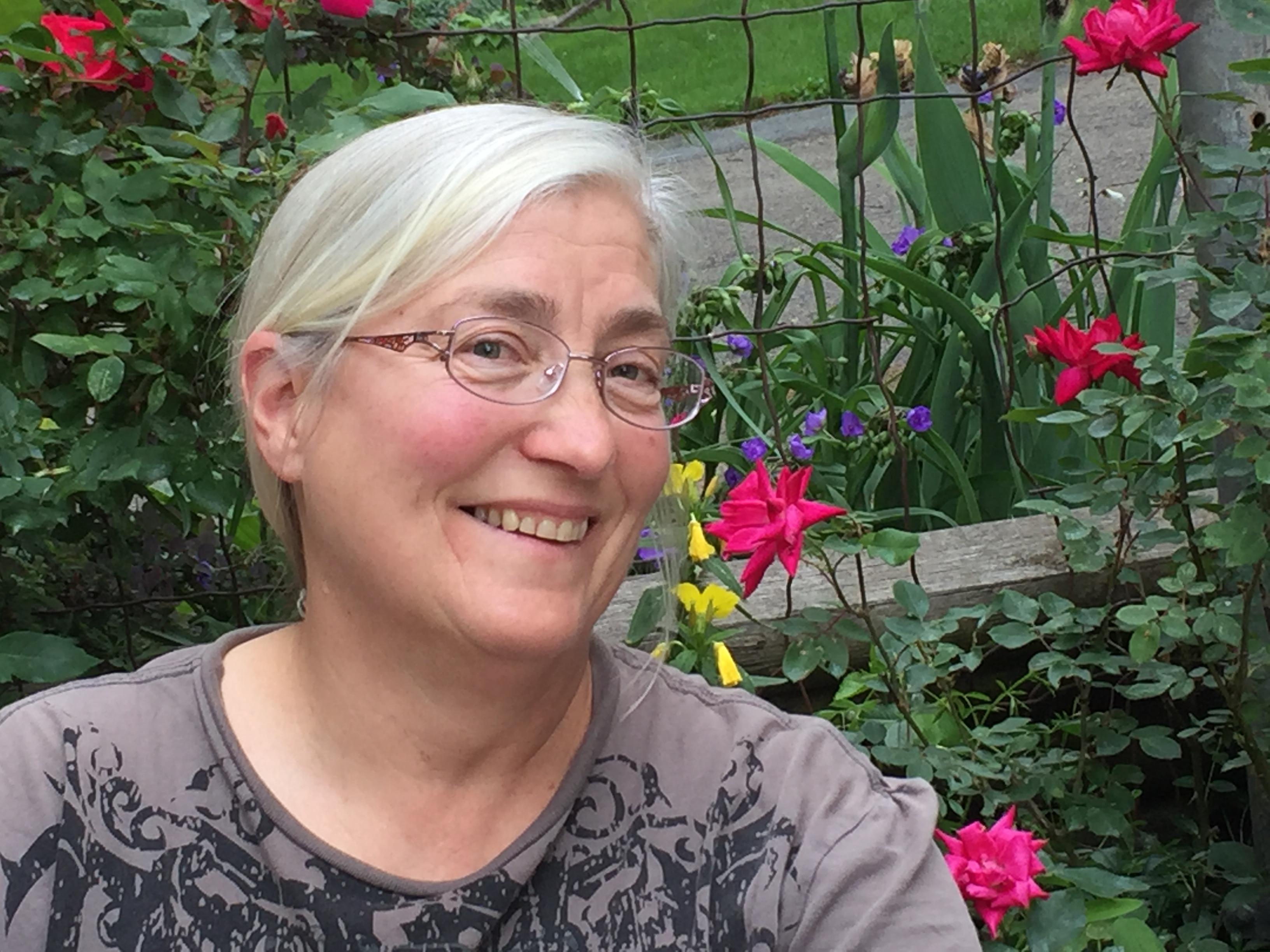 Brenda in the Rose garden