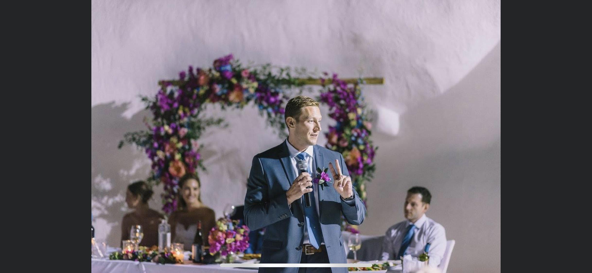 Brad giving his Best Man spee…
