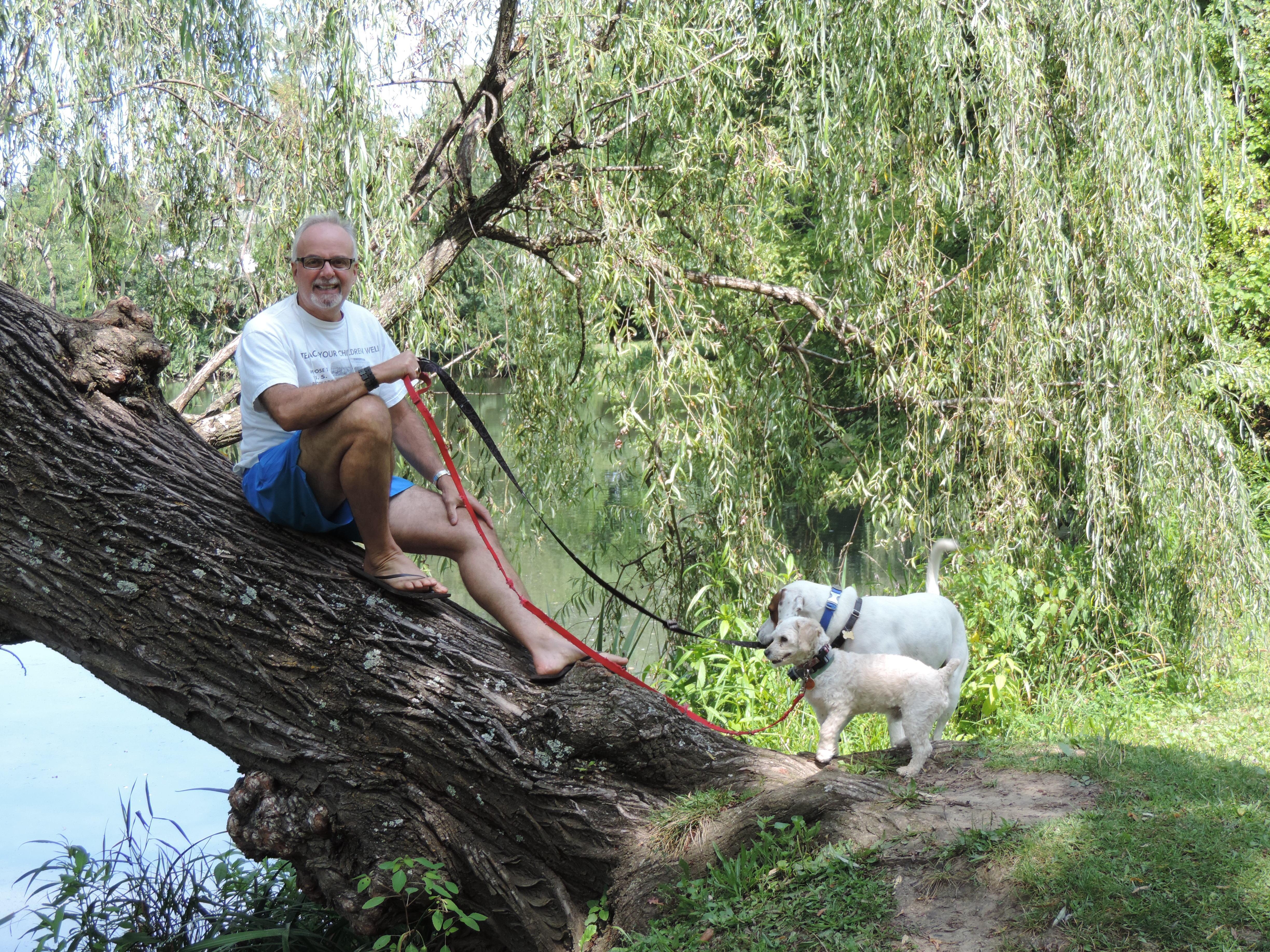 Walking with Coco and Junior