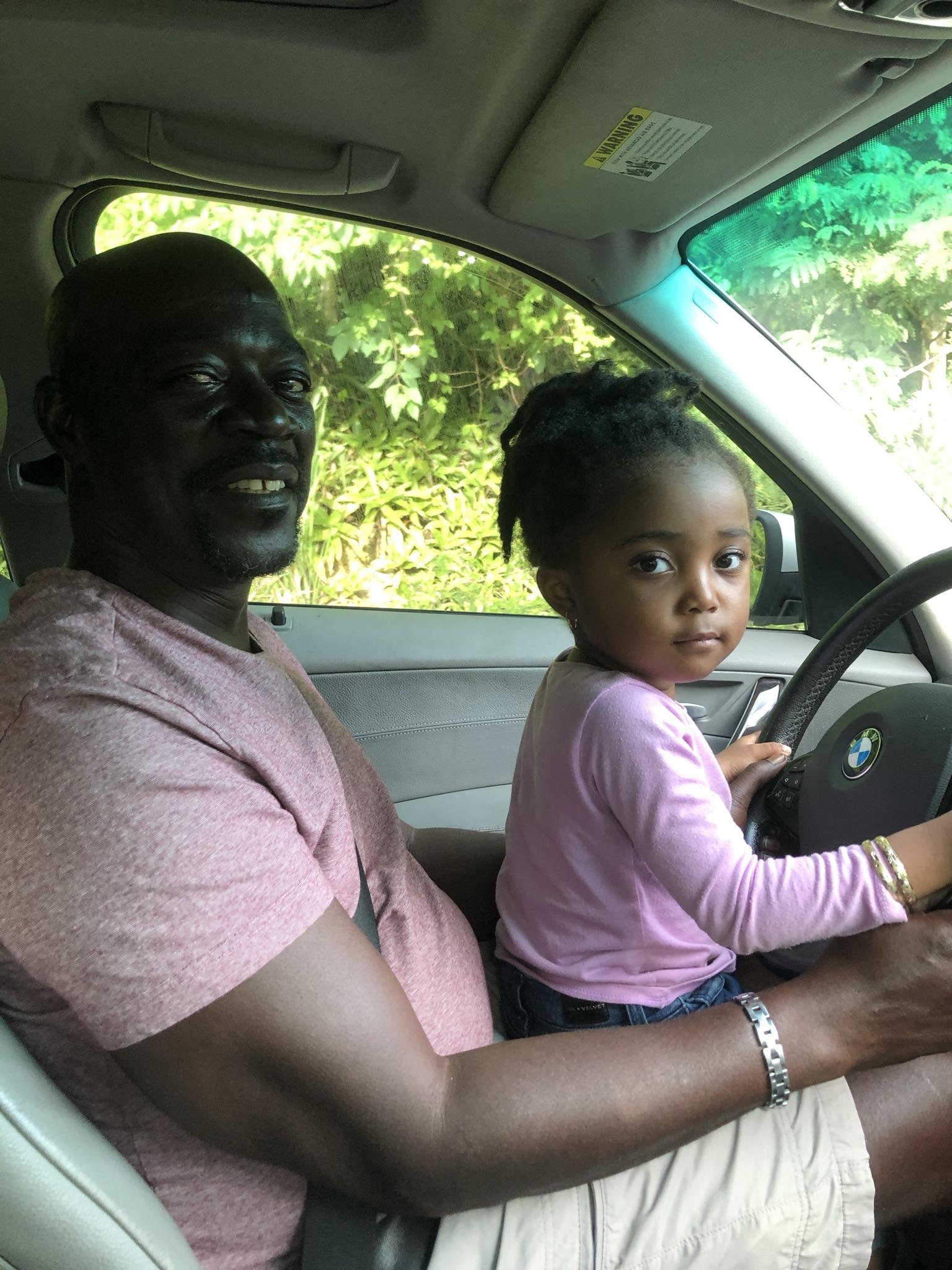 Teaching Sanaa how to drive L…