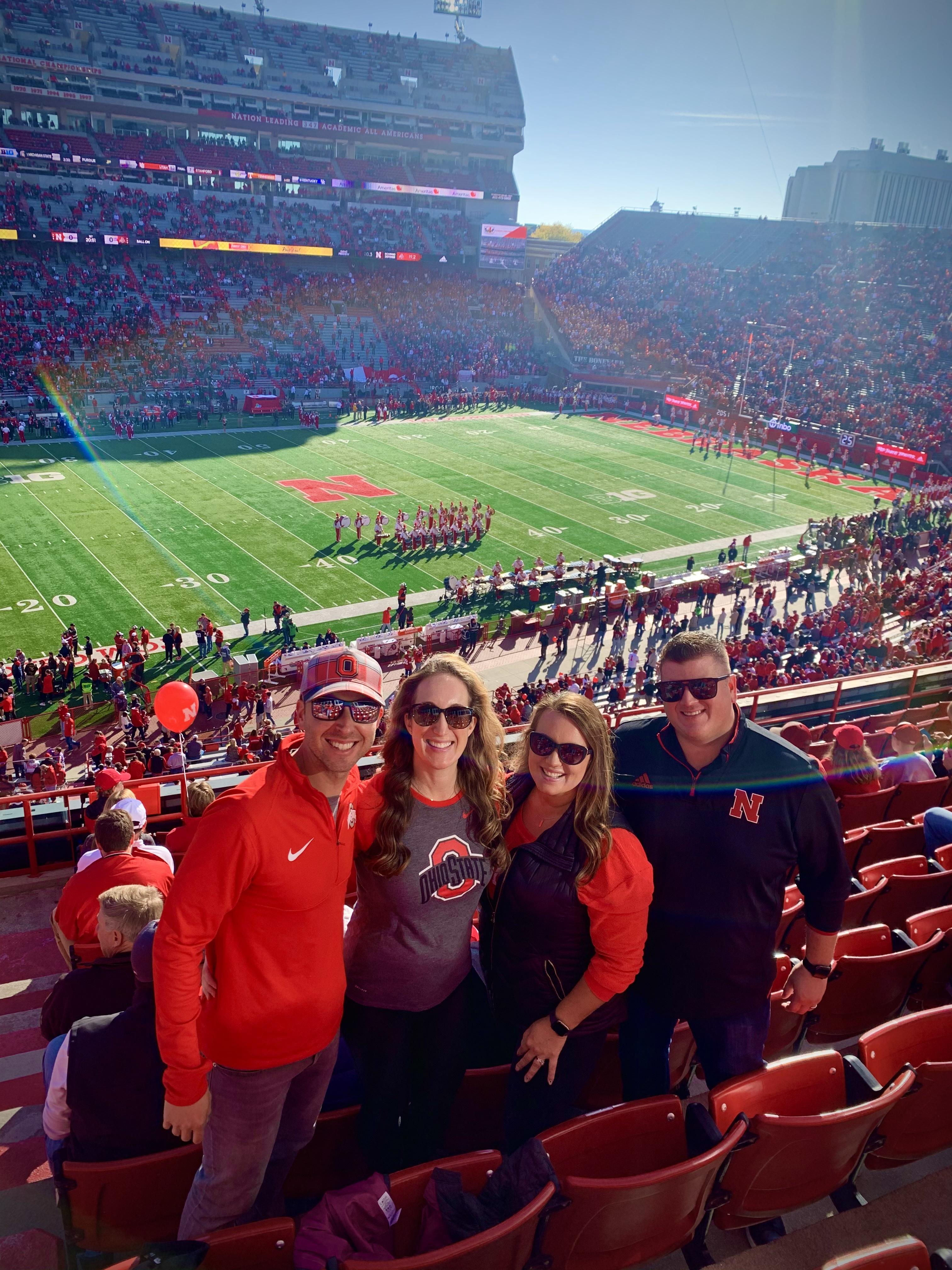 Visiting for a Nebraska game,…