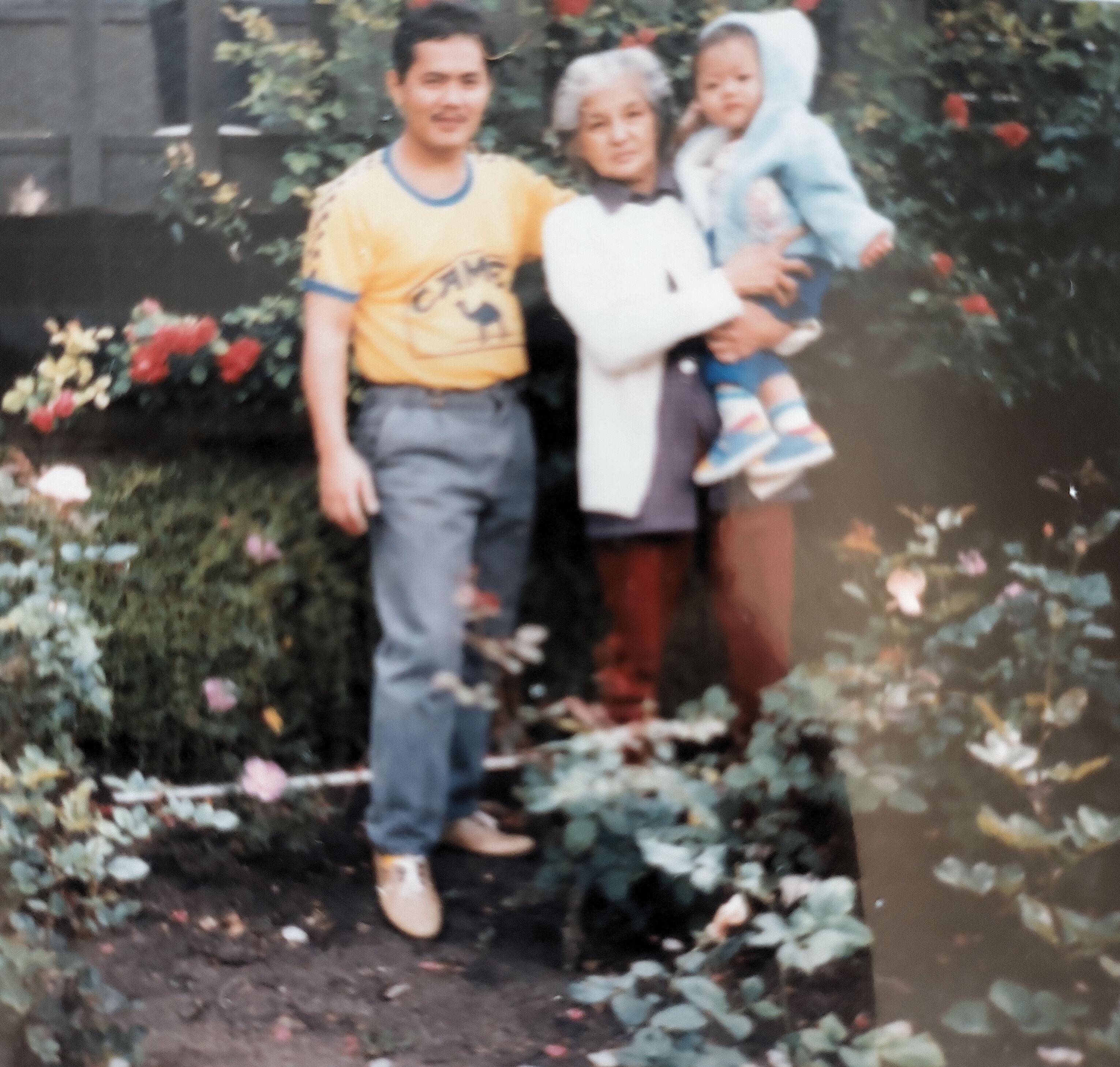Jon being held by Lola with P…