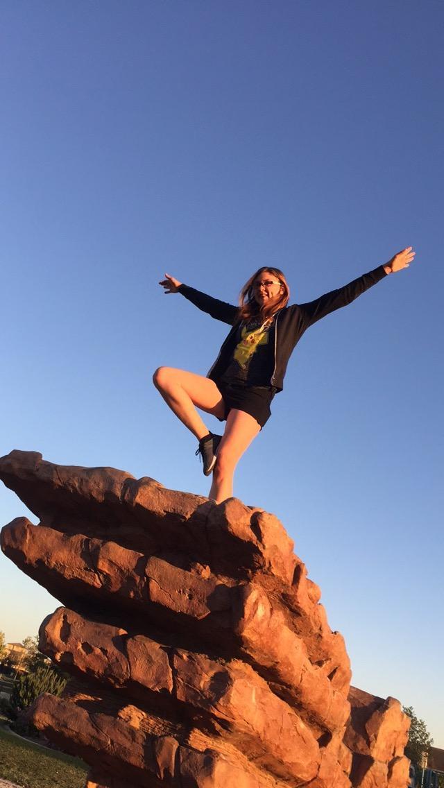 Sarah on pride rock!!!!