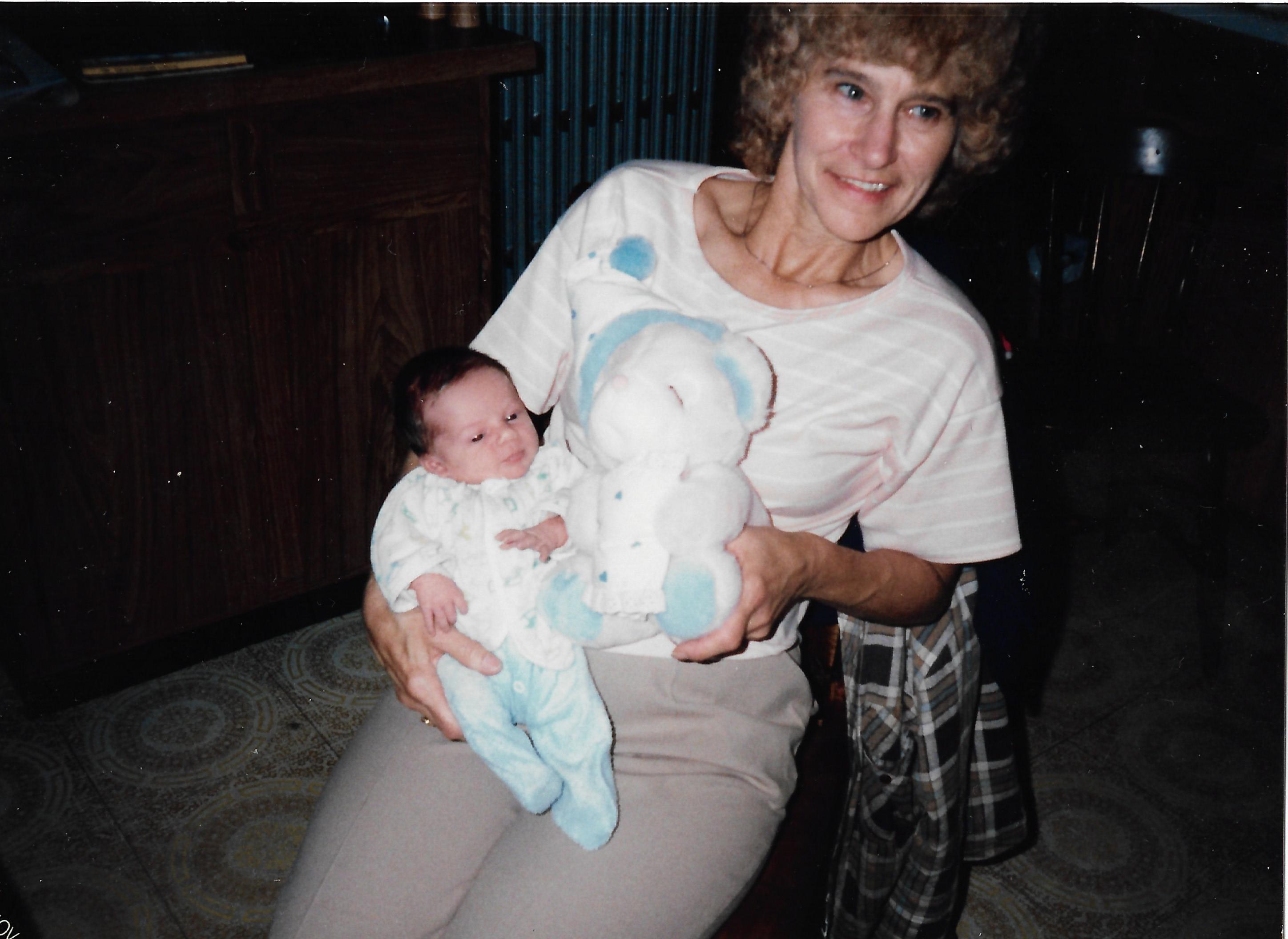 Jaye with newborn granddaught…