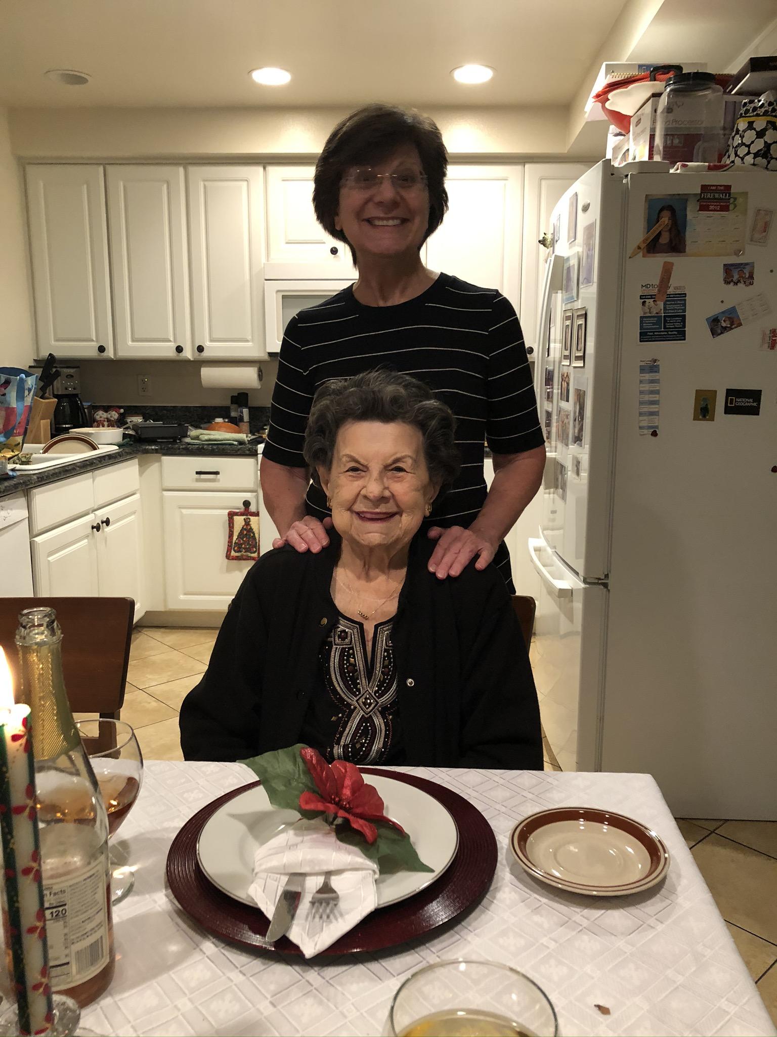 Pam and Millie at Thanksgiving