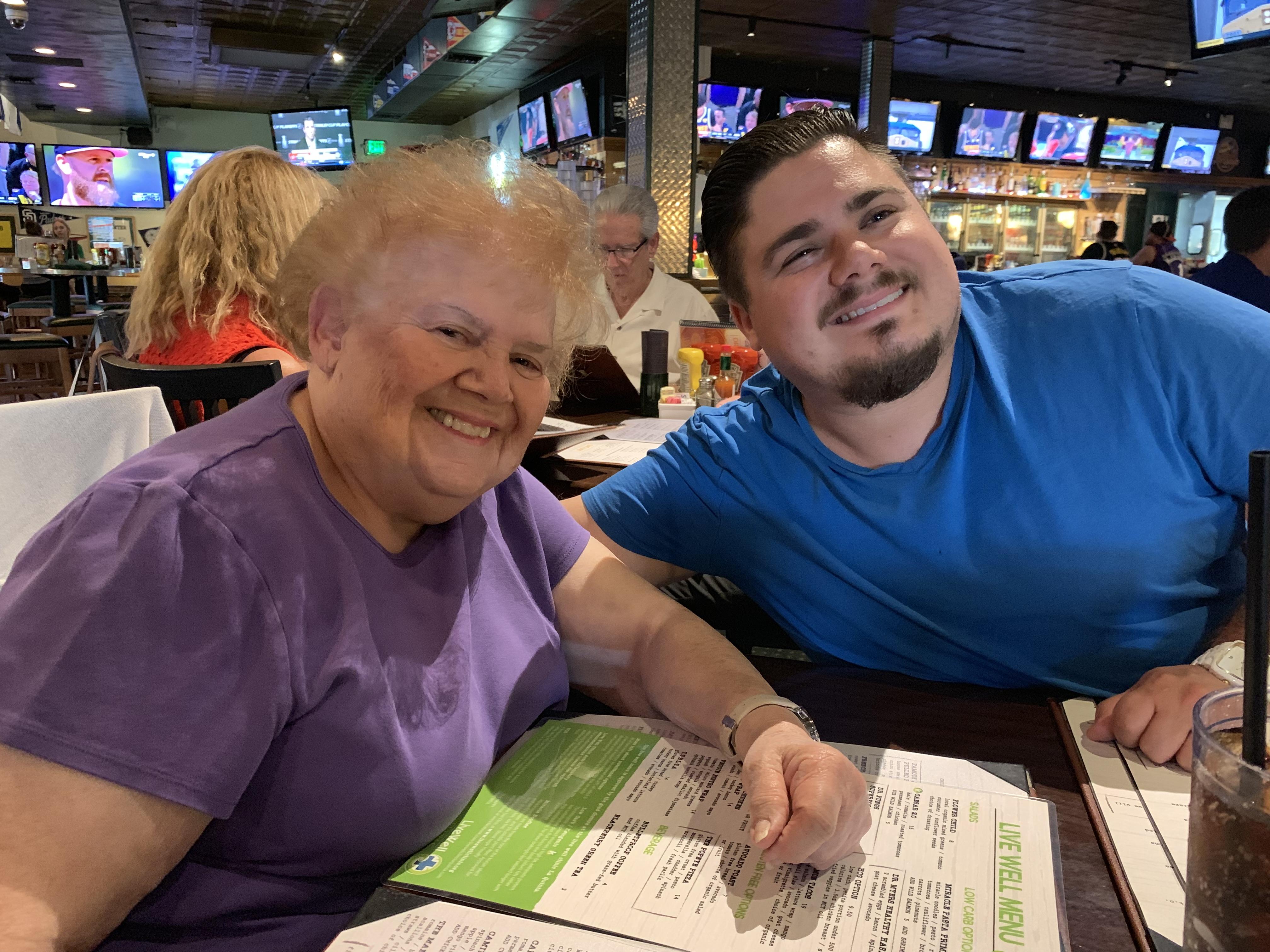 Nick and Nanna chilling
