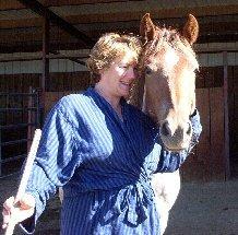 Lisa in her bathrobe!