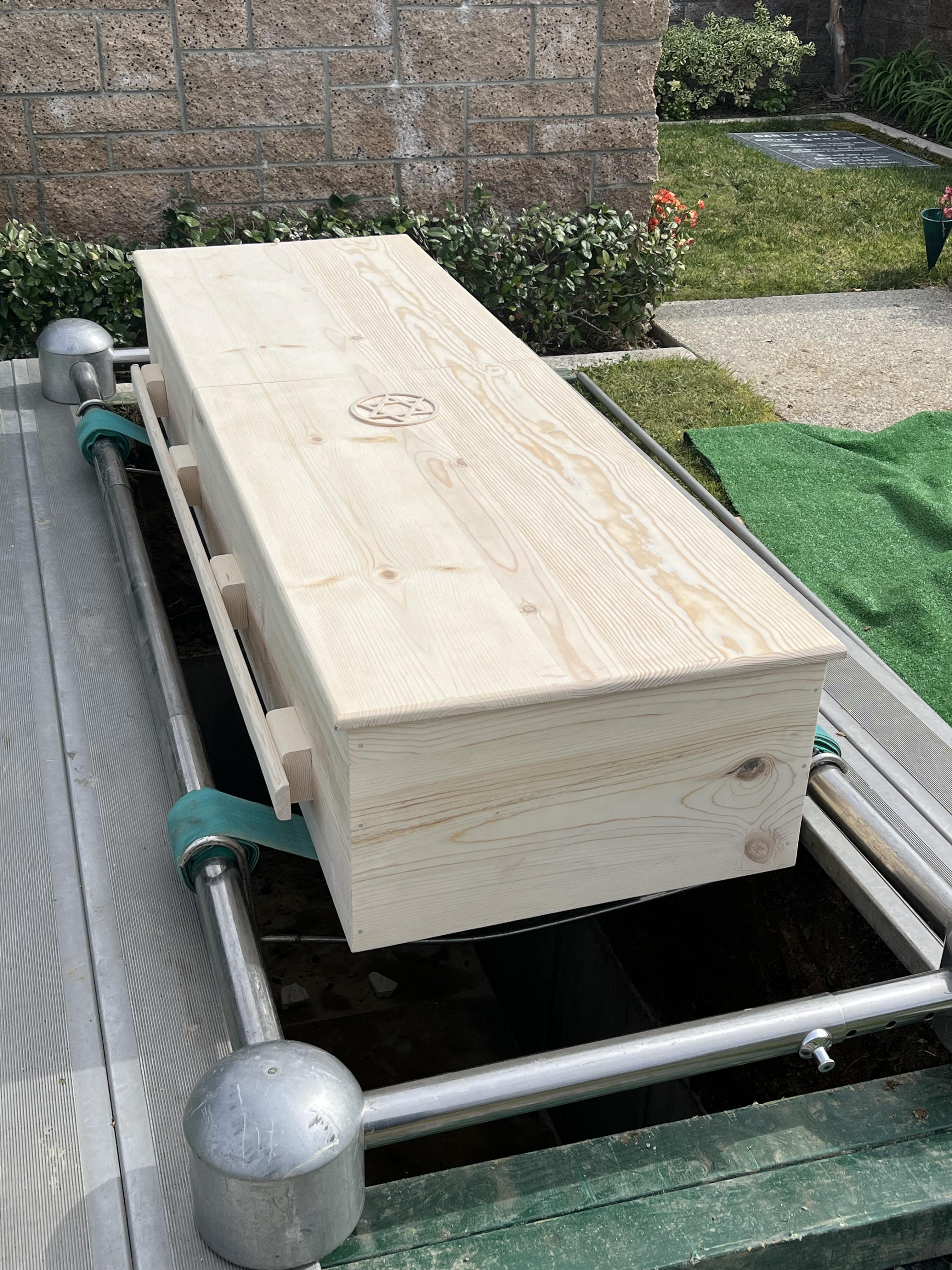 beautiful simple wood casket