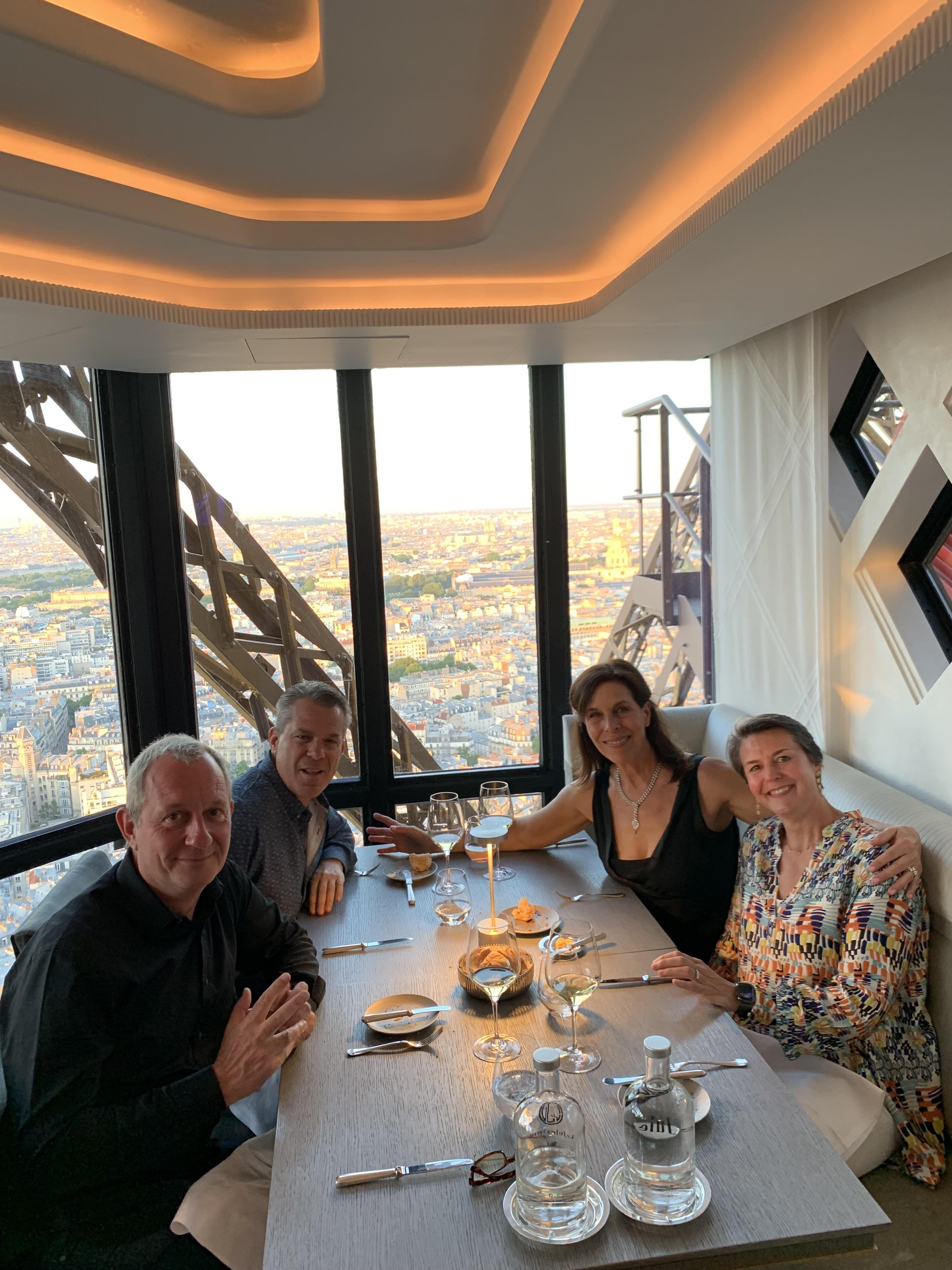 At Le Jules Verne at the Top …