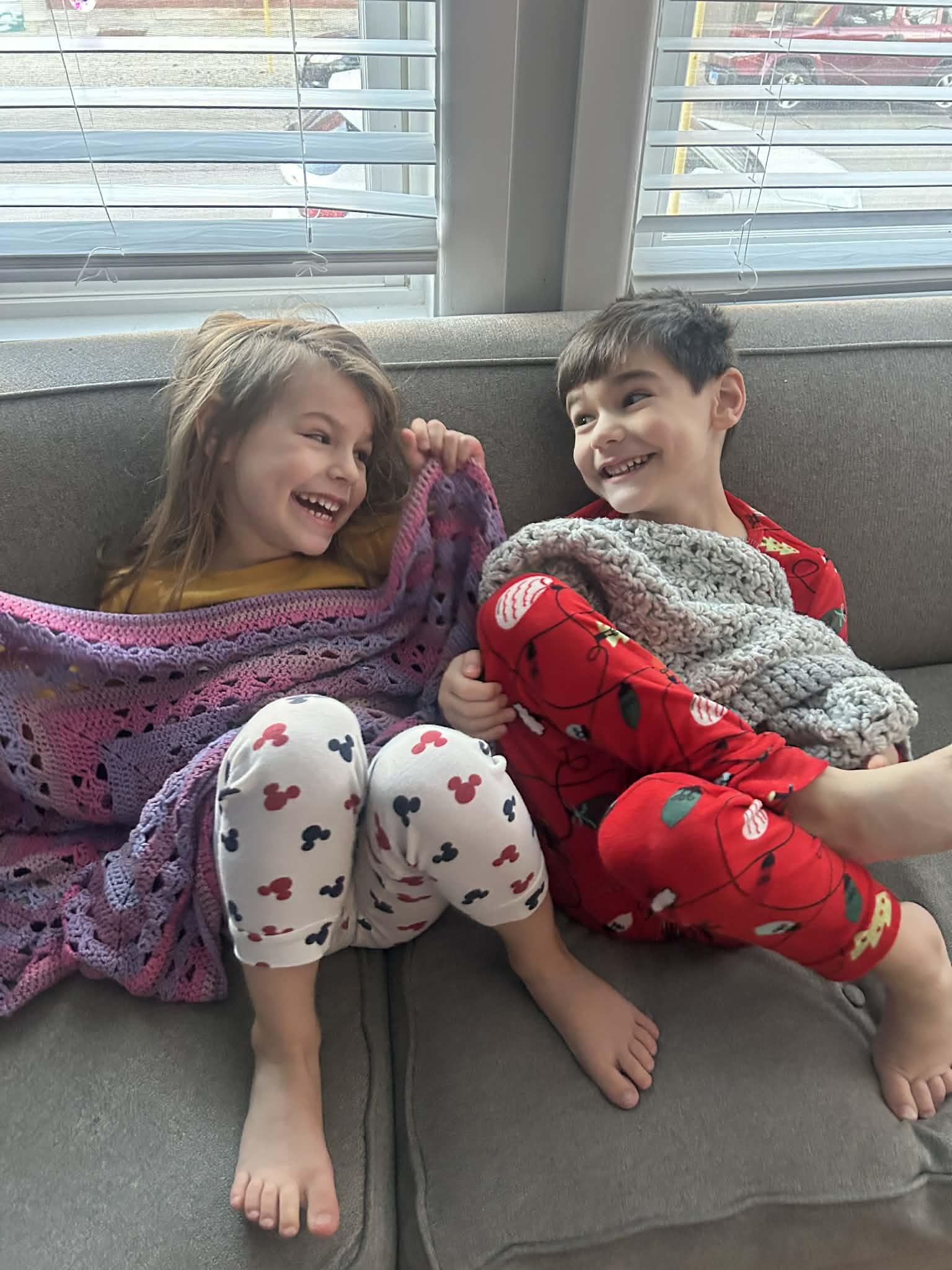 Gwen and Leo’s blankets