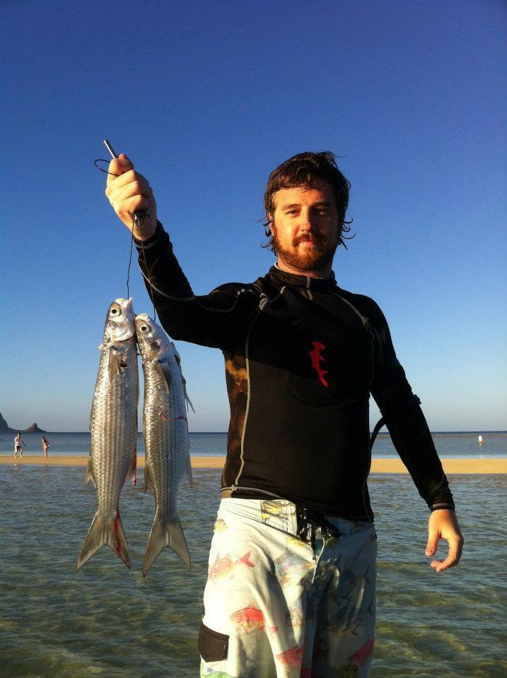 Simon with his catch