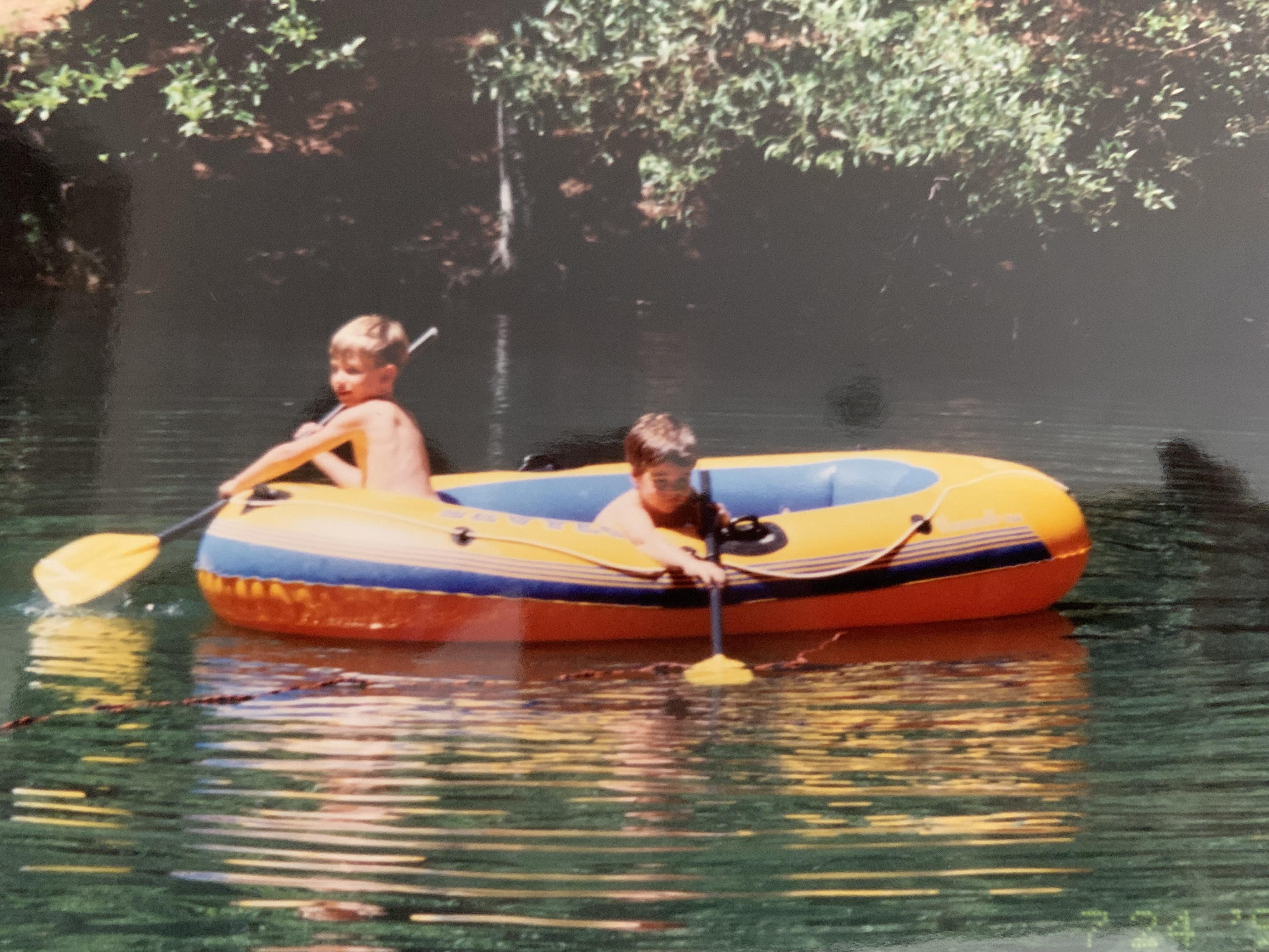 Austin and Patrick rowing the…