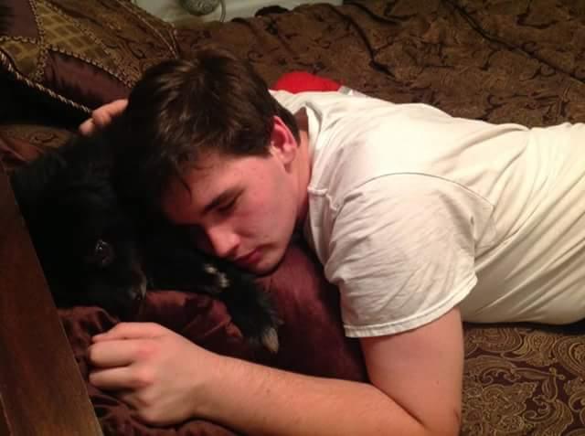 Snuggling Mowgli