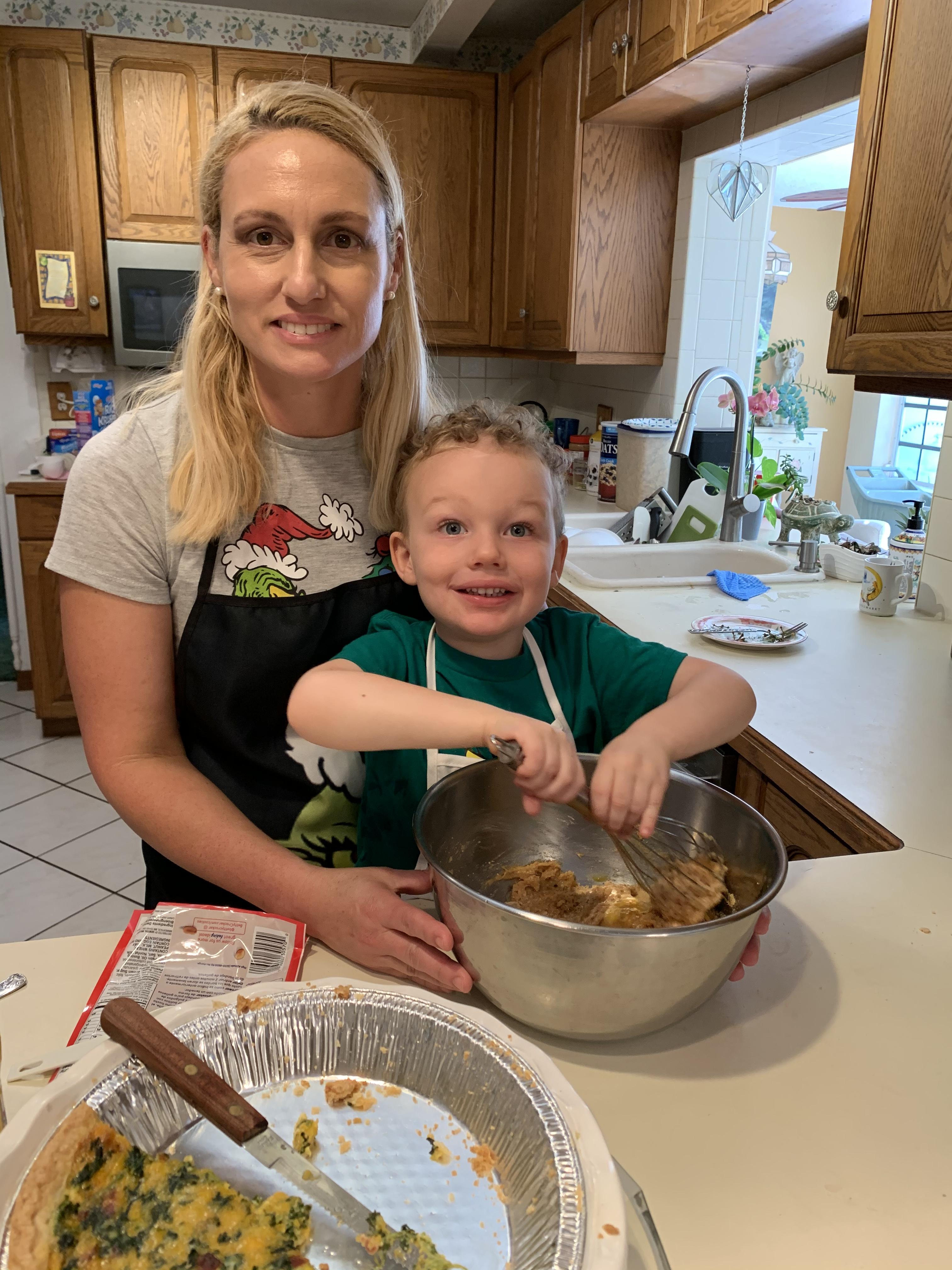 Krystal and KJ cookie baking
