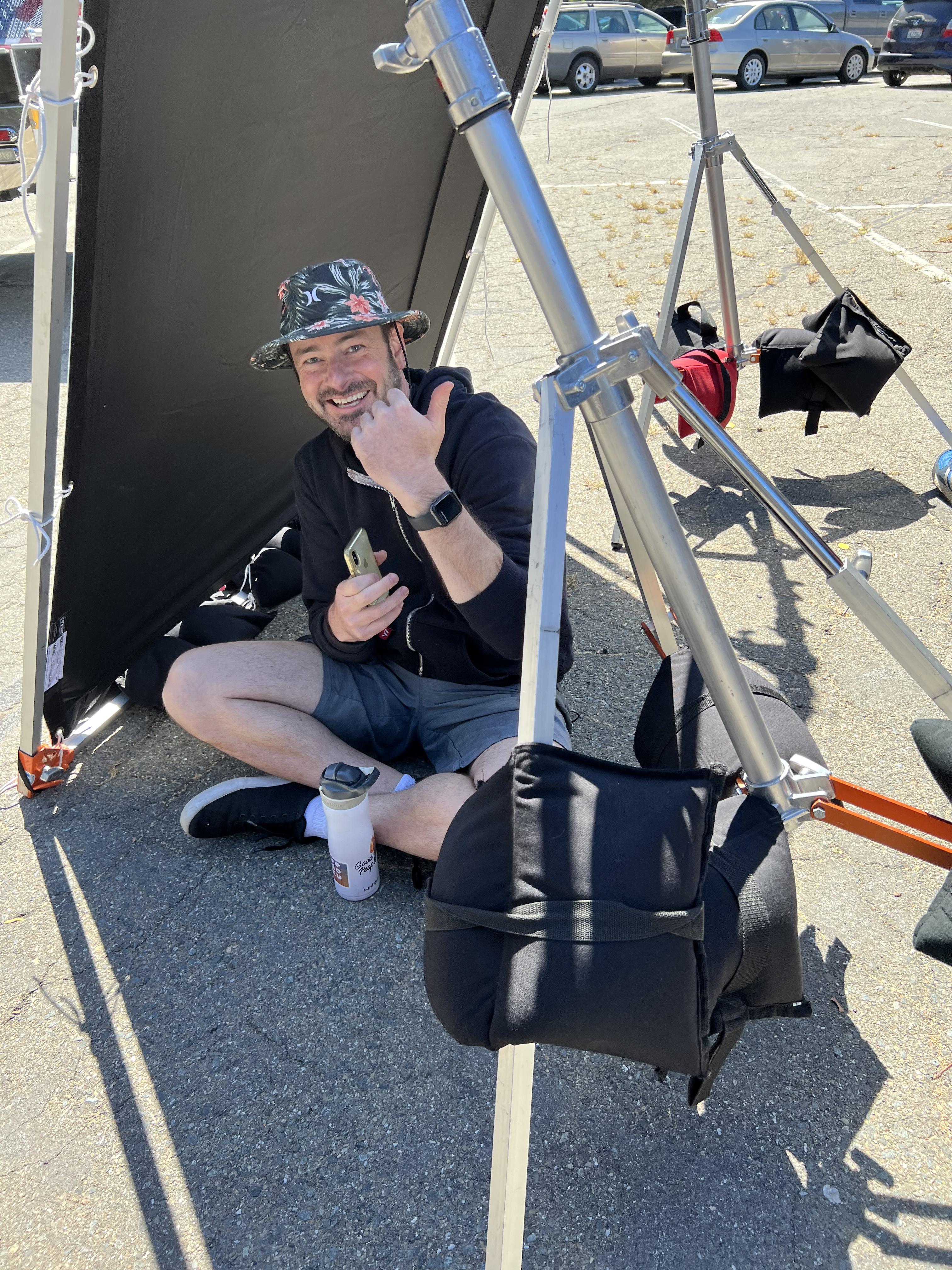 Gabe taking a sun break on a …