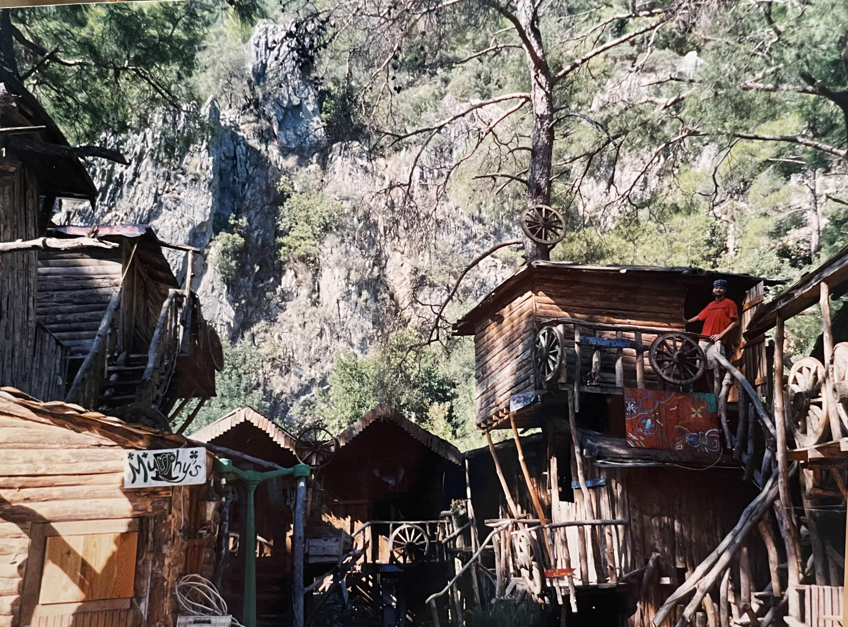 Gabe checking out the treehou…