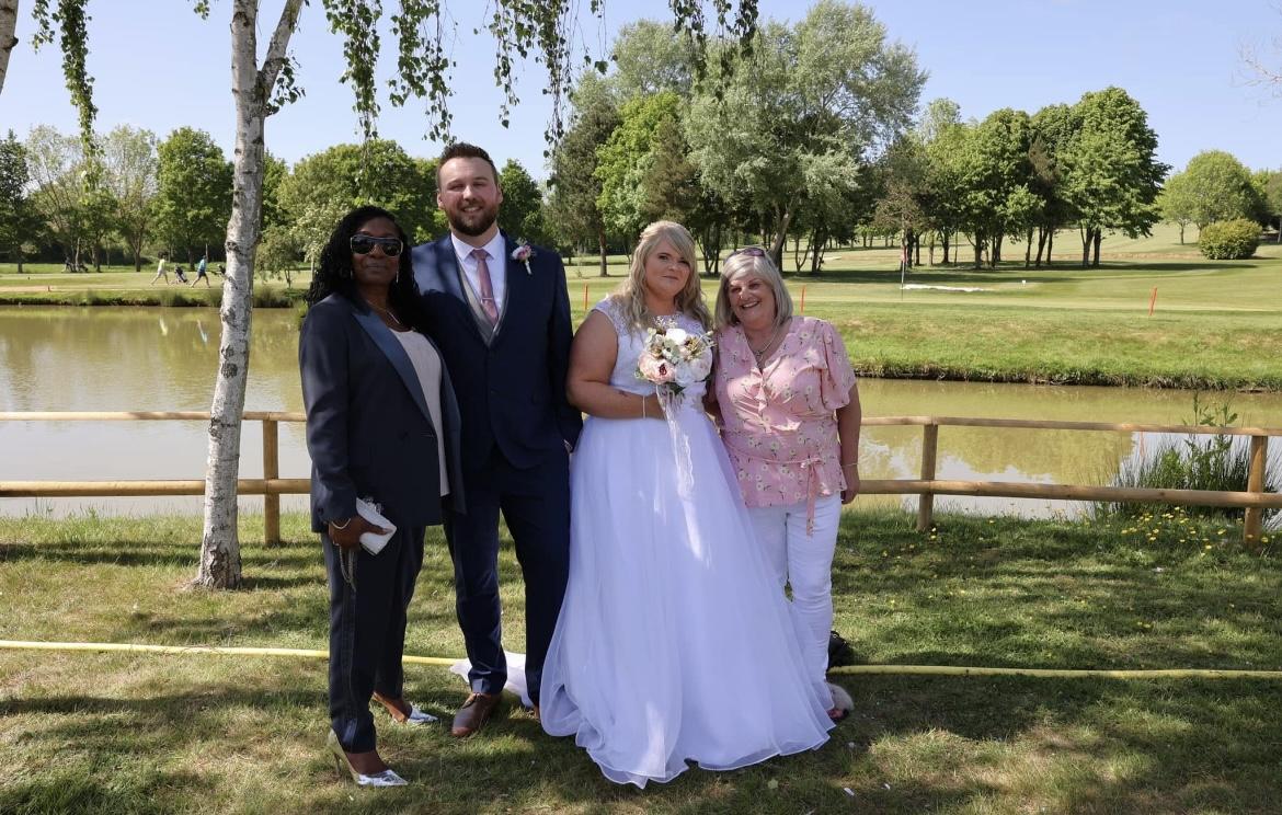 Loretta at her God Son’s wedd…