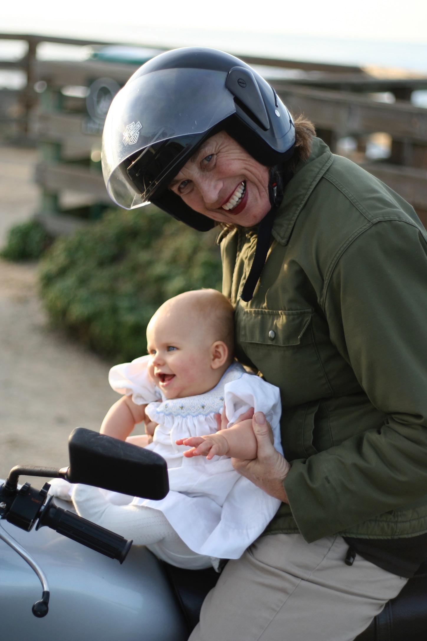 Susie, Caroline and her Suzuk…