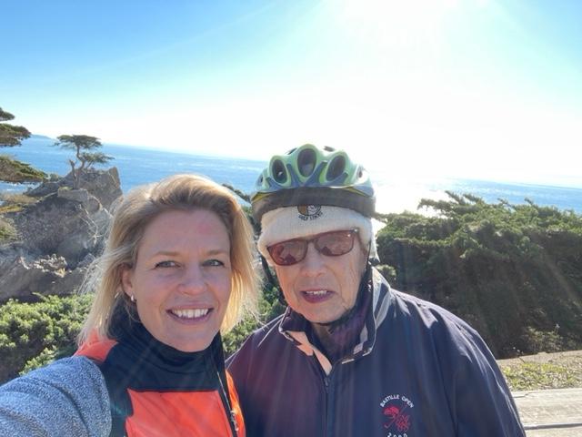 Cycling by the Lone Cypress