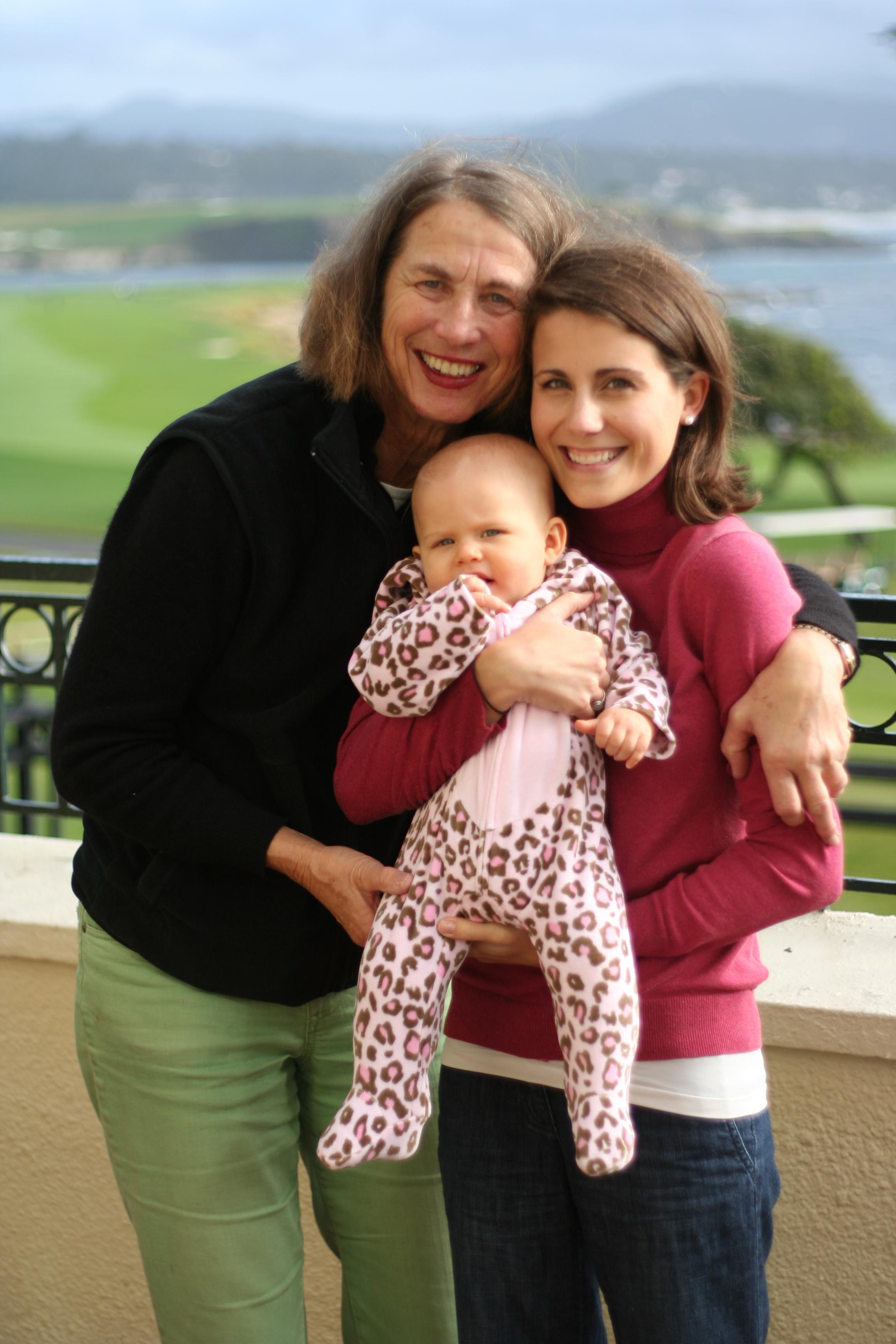 Susie, Ellen and baby Caroline