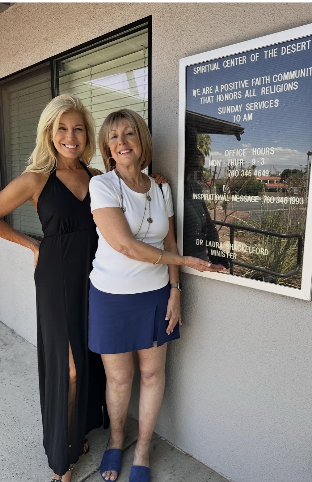 Visiting  Laura at work