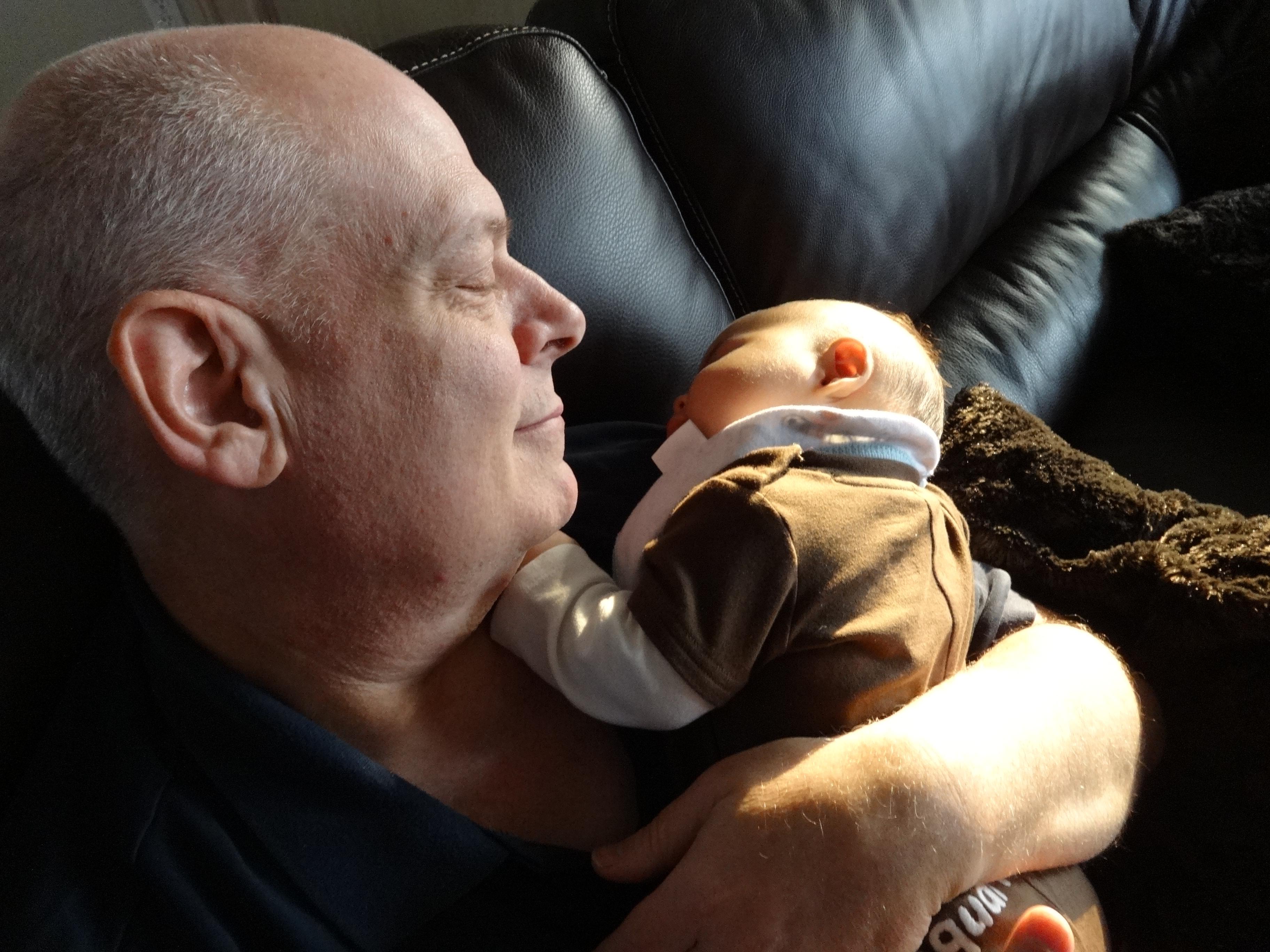 Grandpa and baby Andrew