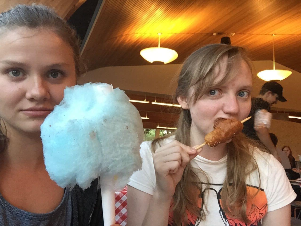 Ellen and Hannah at CARNIVAL …