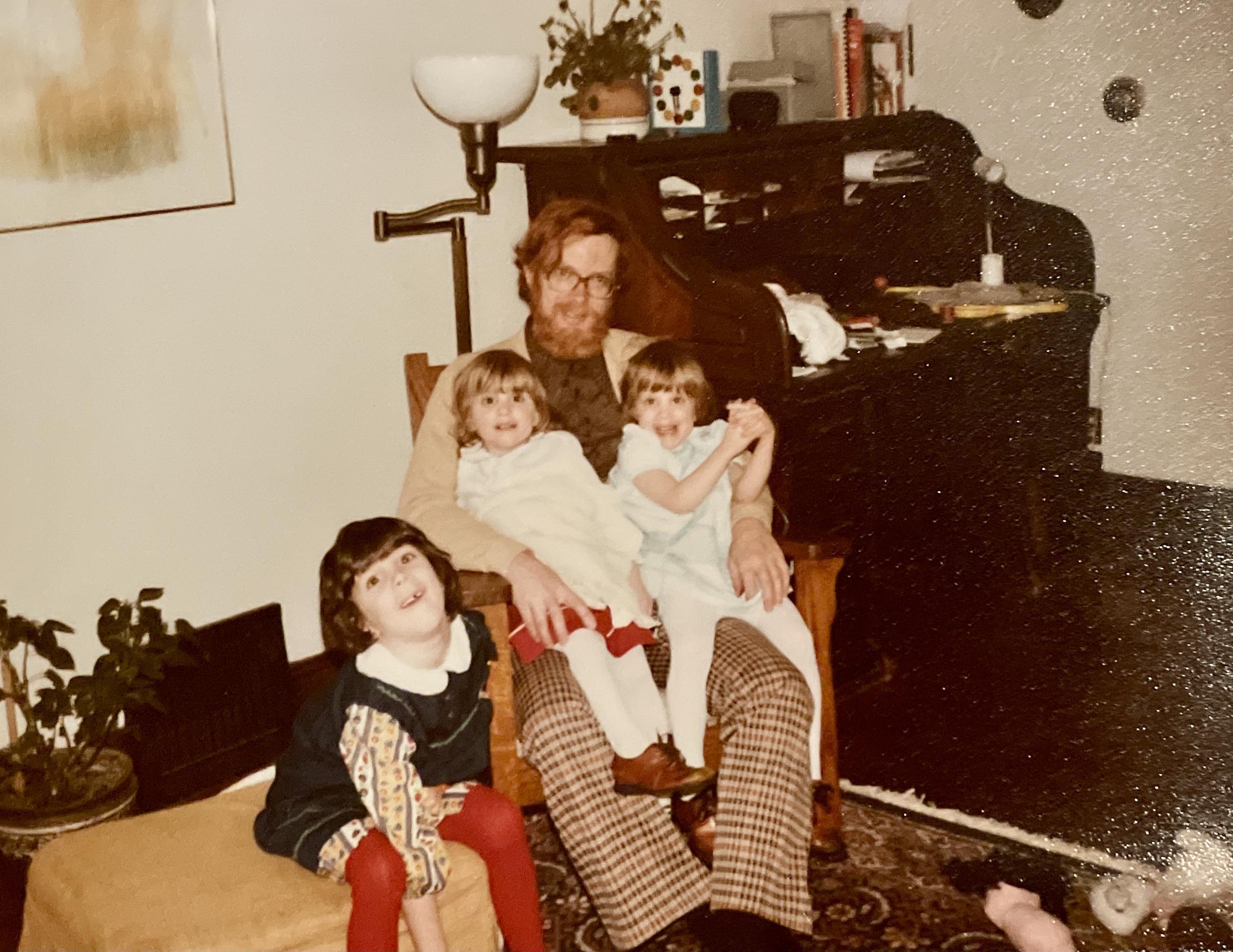 Len with the girls. Groovy pa…