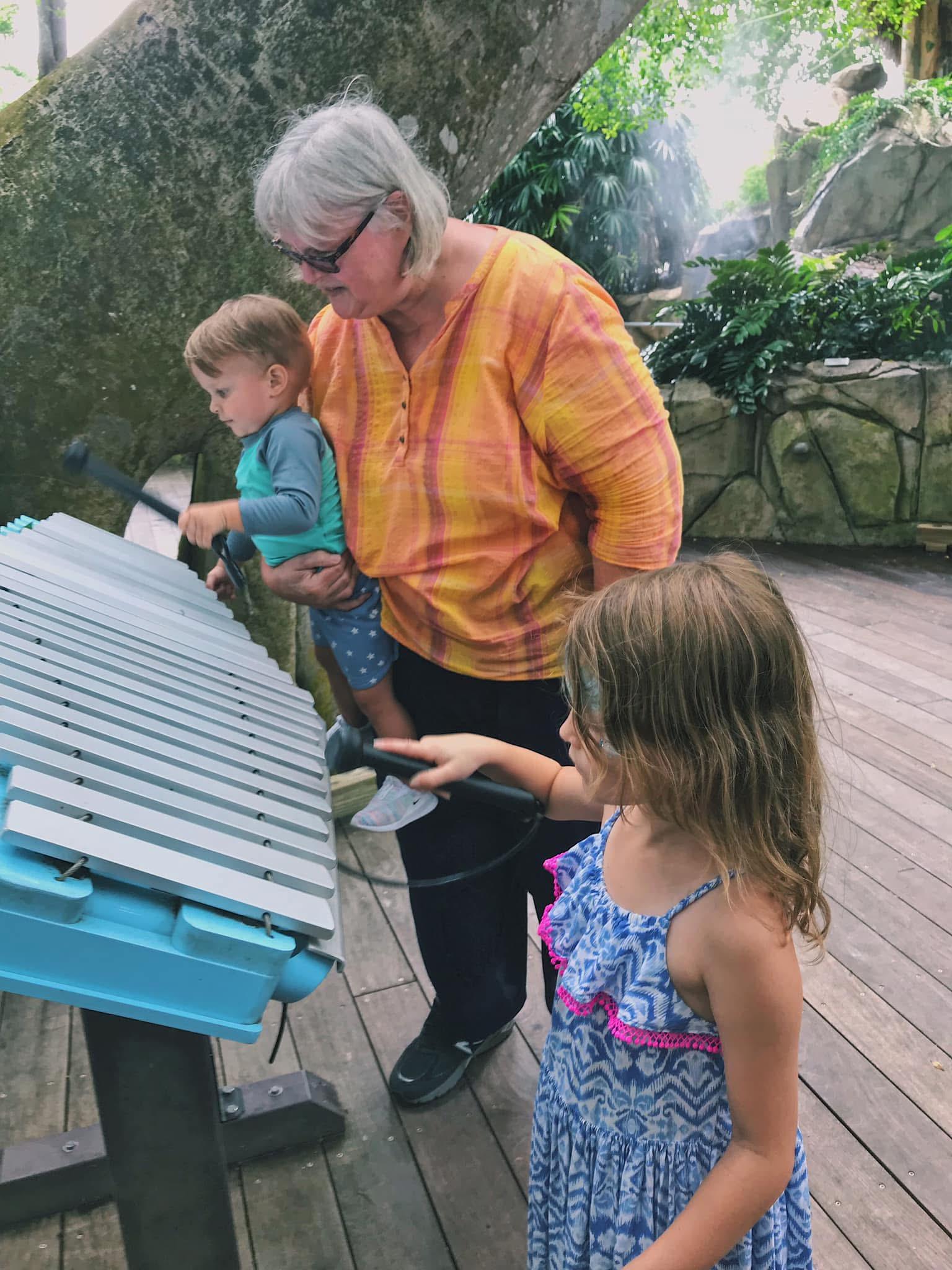 Grandma with Gemma and Sawyer