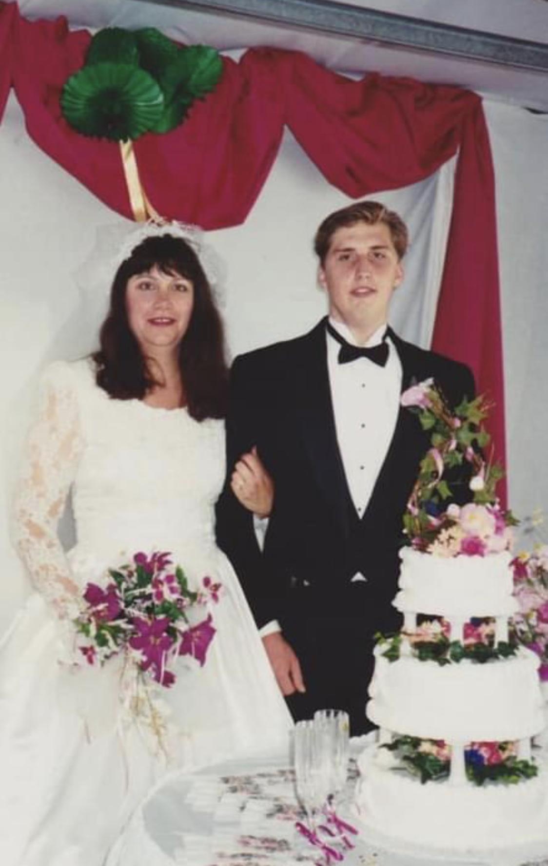 Kris and I at our Wedding Rec…
