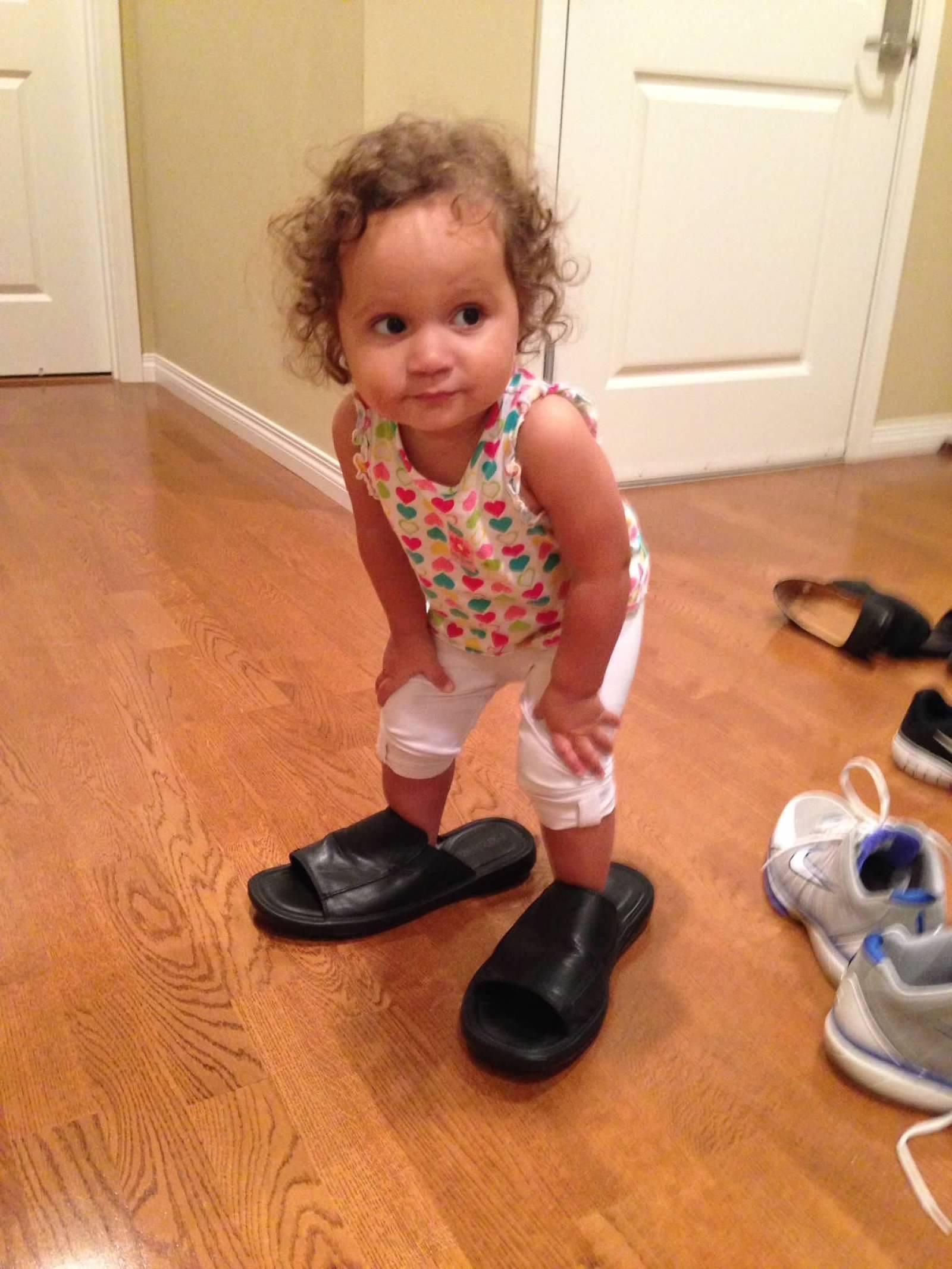 Karleah wearing Grandpa’s san…