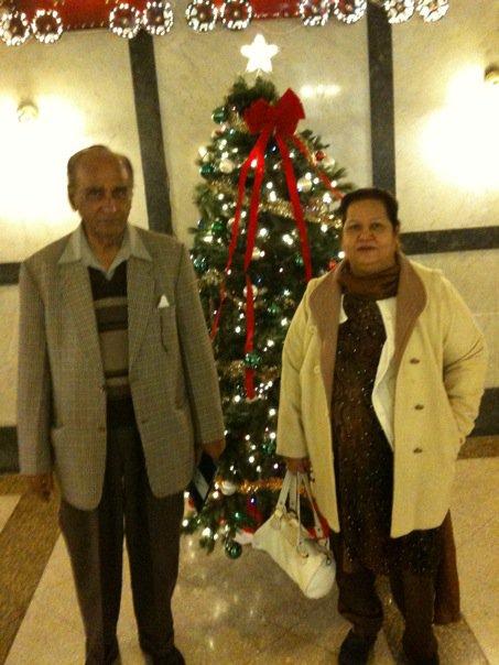 With mummy at my place in NY