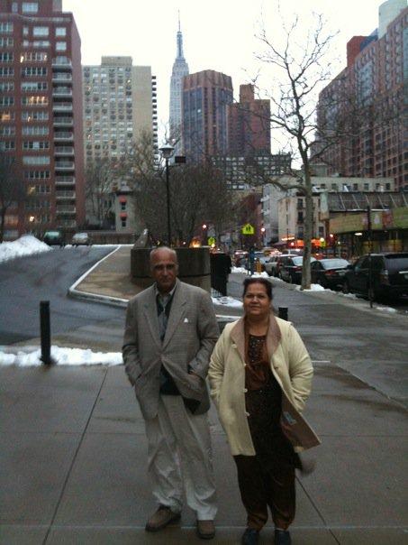 With mummy in Manhattan