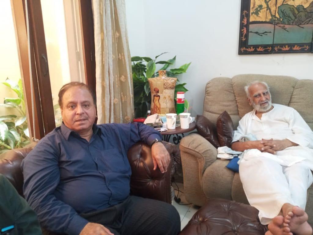 Daddy with Fazal chacha
