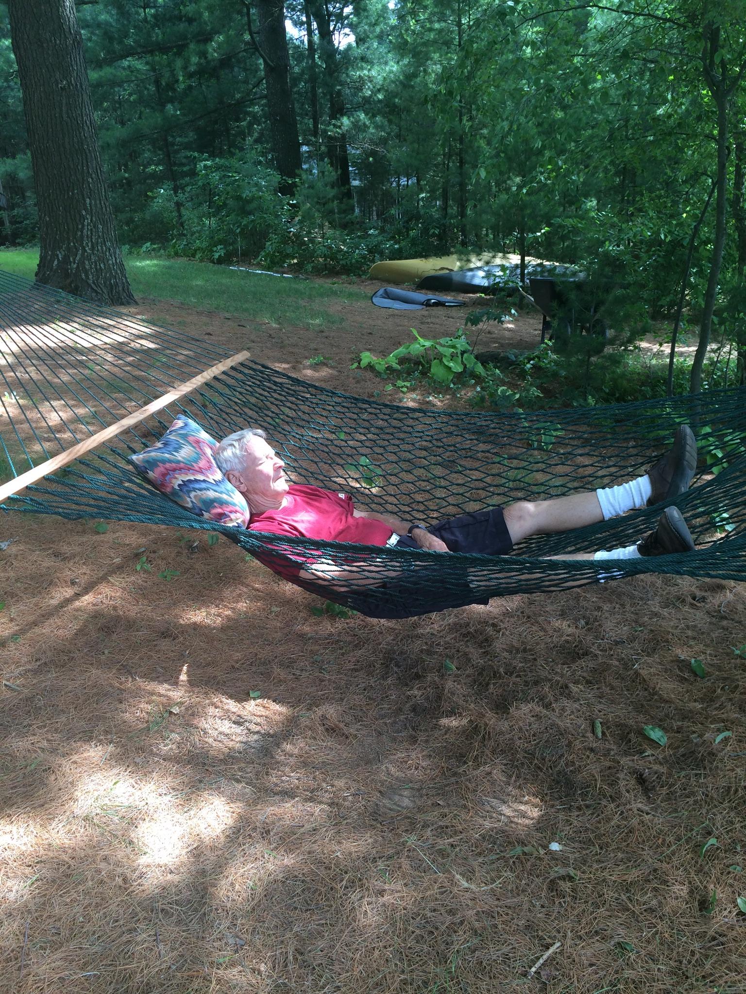 Enjoying an outdoor nap at th…