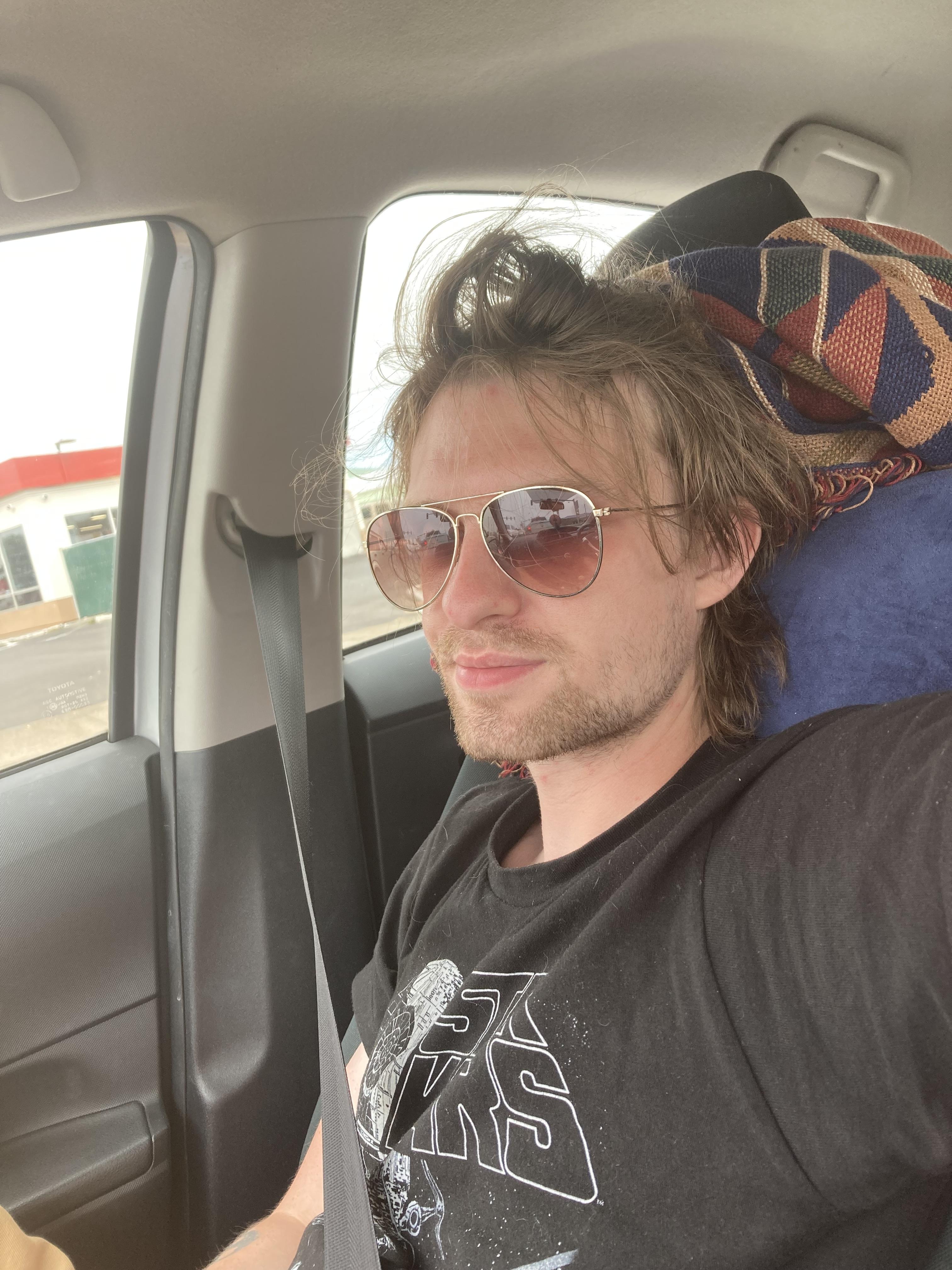 😂 Silas wearing my shades and…