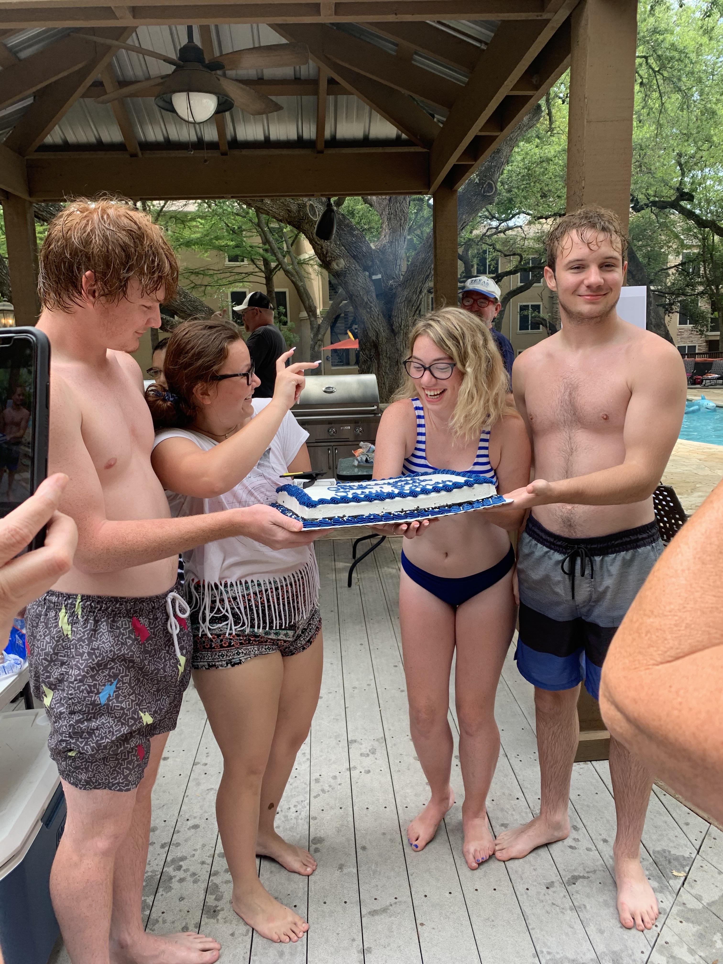 graduation party, we were lau…