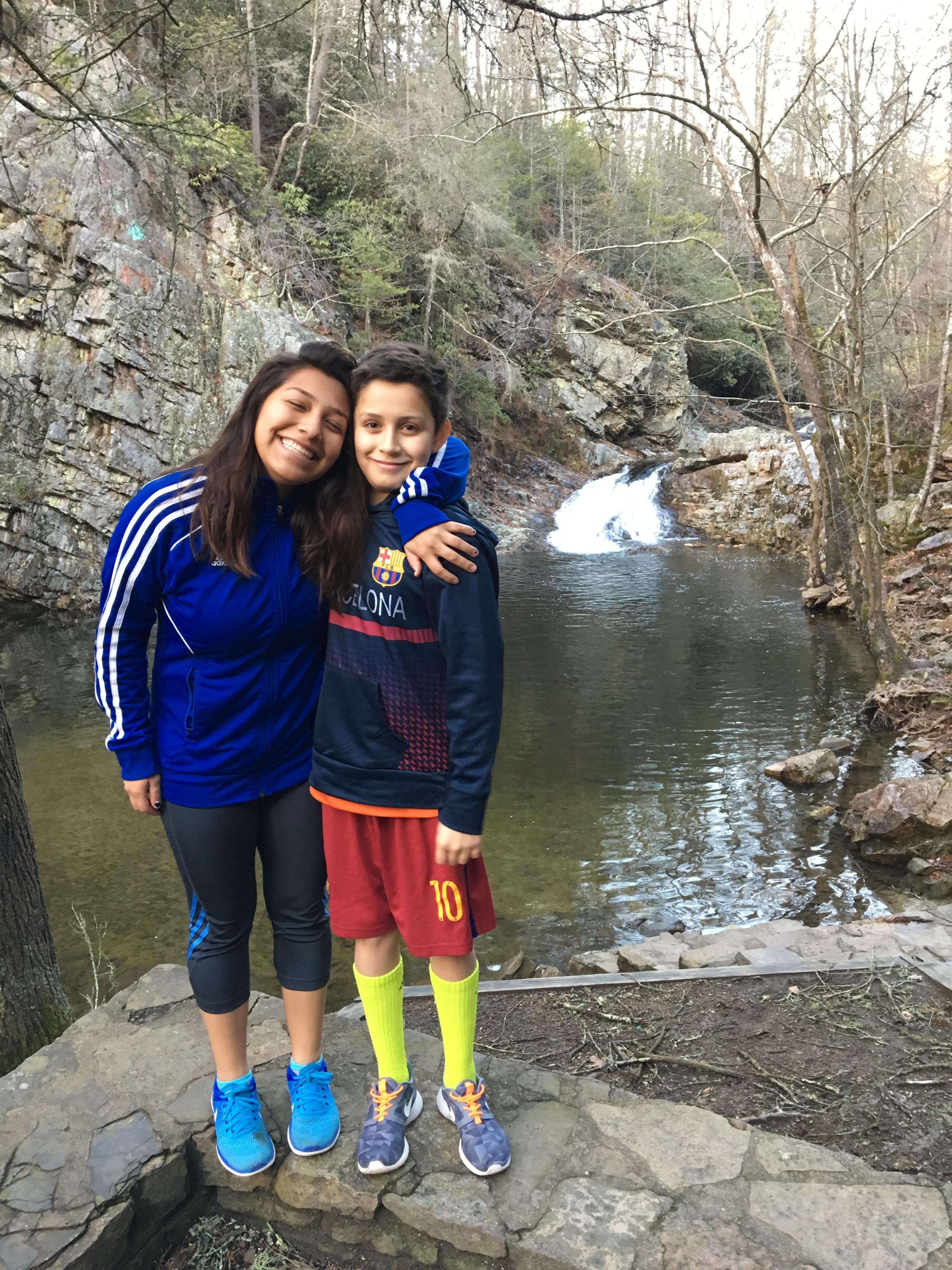 Him and his big little sister…