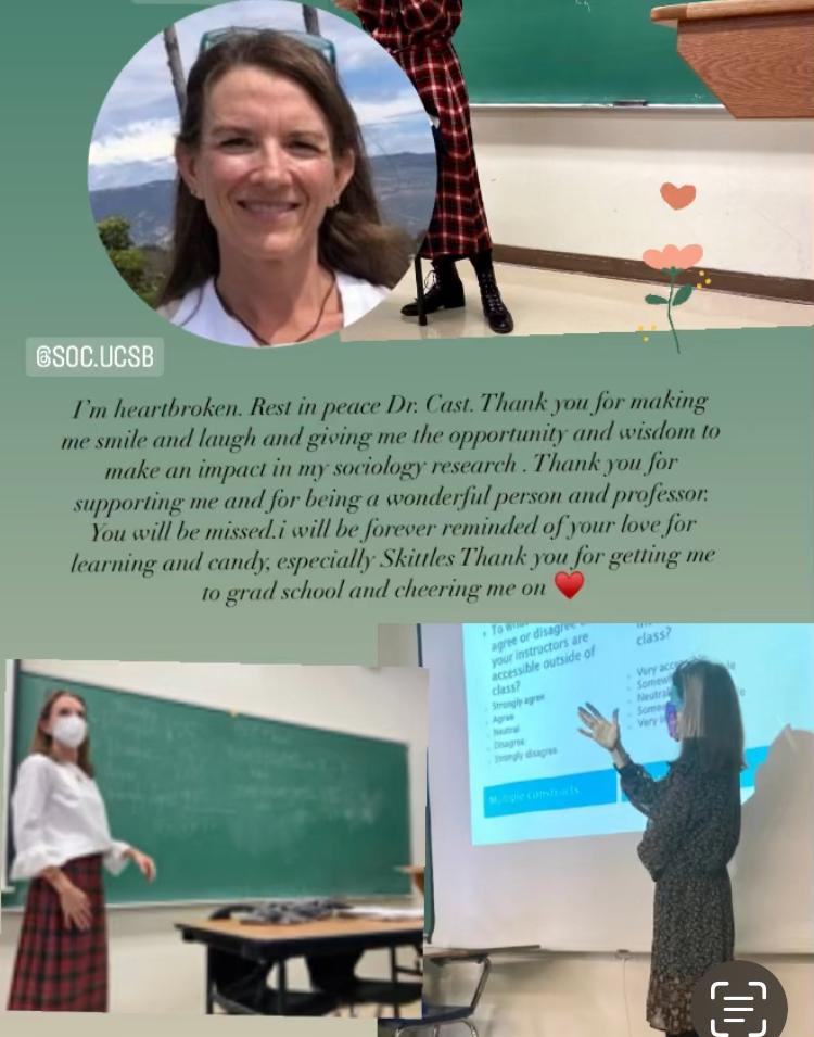Professor Cast in her element…