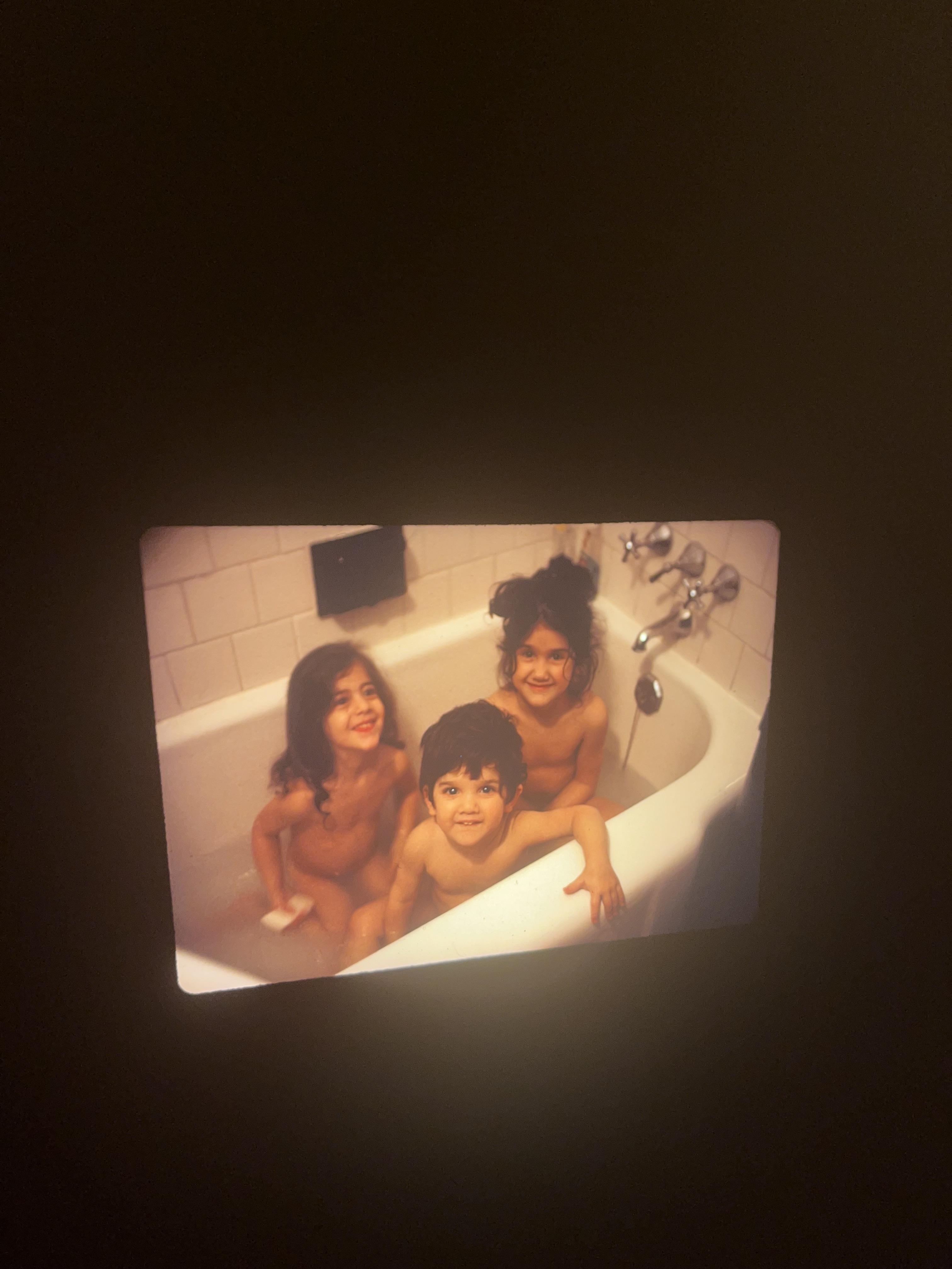 Bath time for John, Christine…