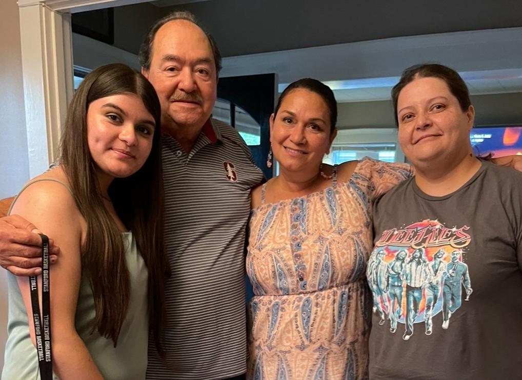 Alfonso with daughters Celine…