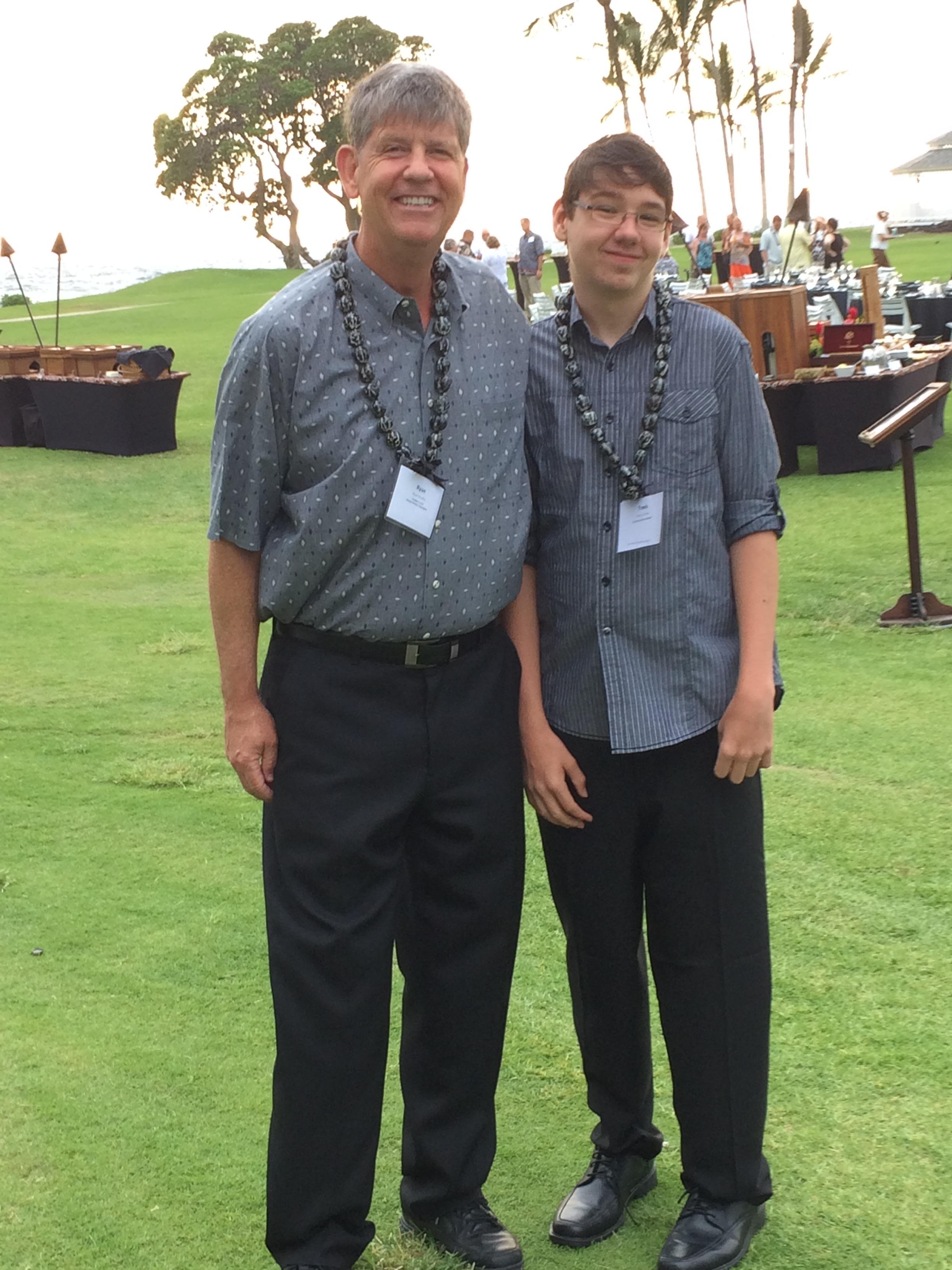 Travis & his Dad dressed …