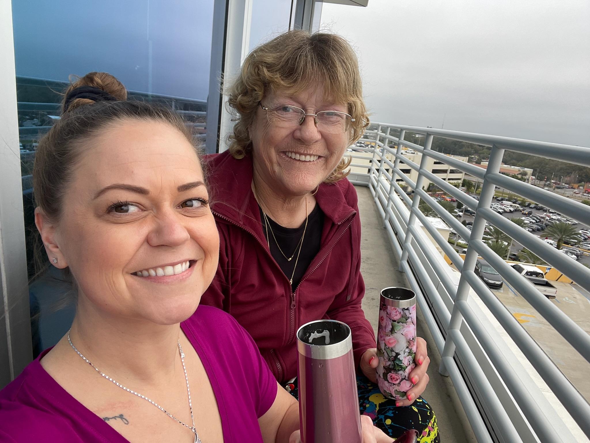 Mom & I living it up in a…