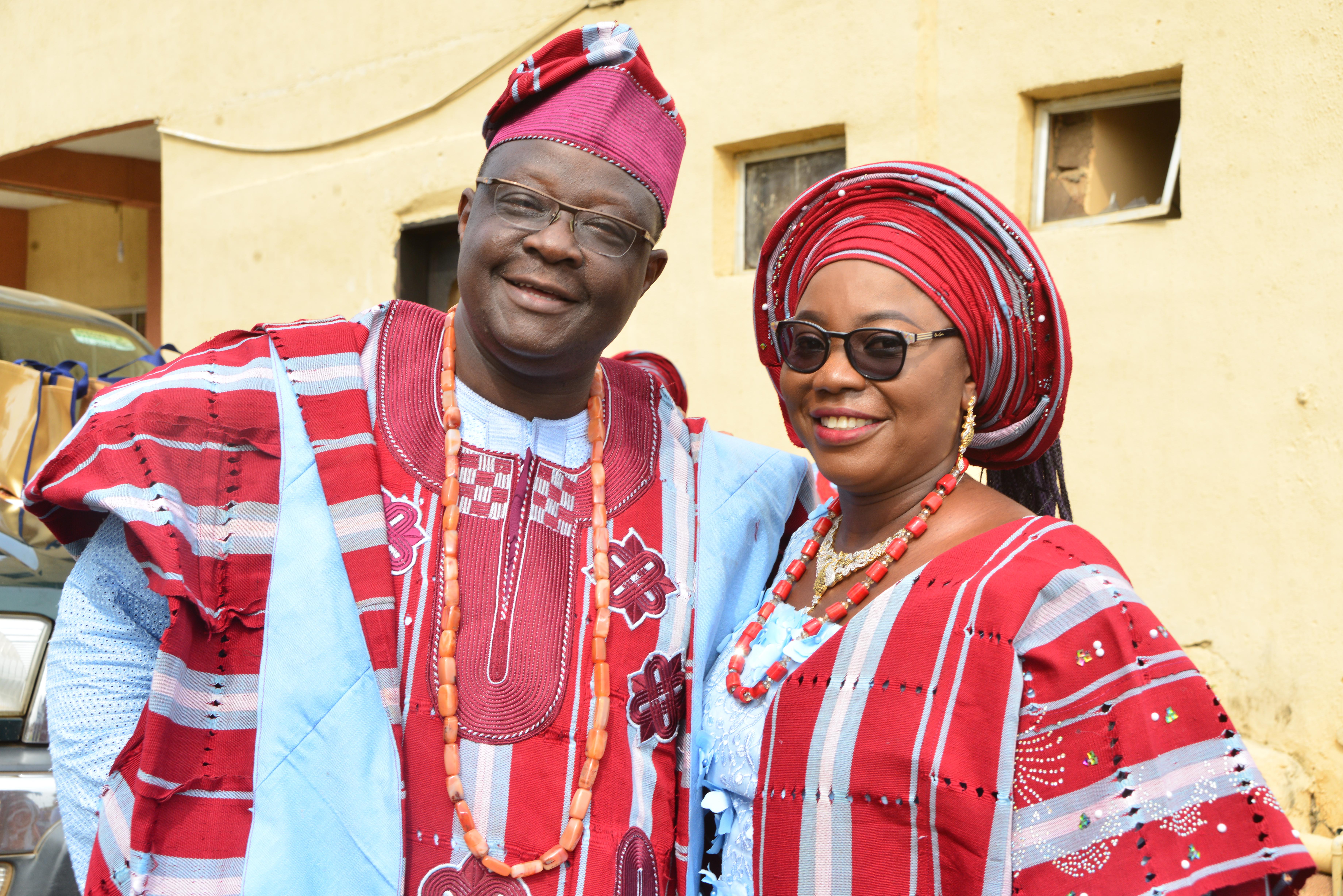 With his lovely wife