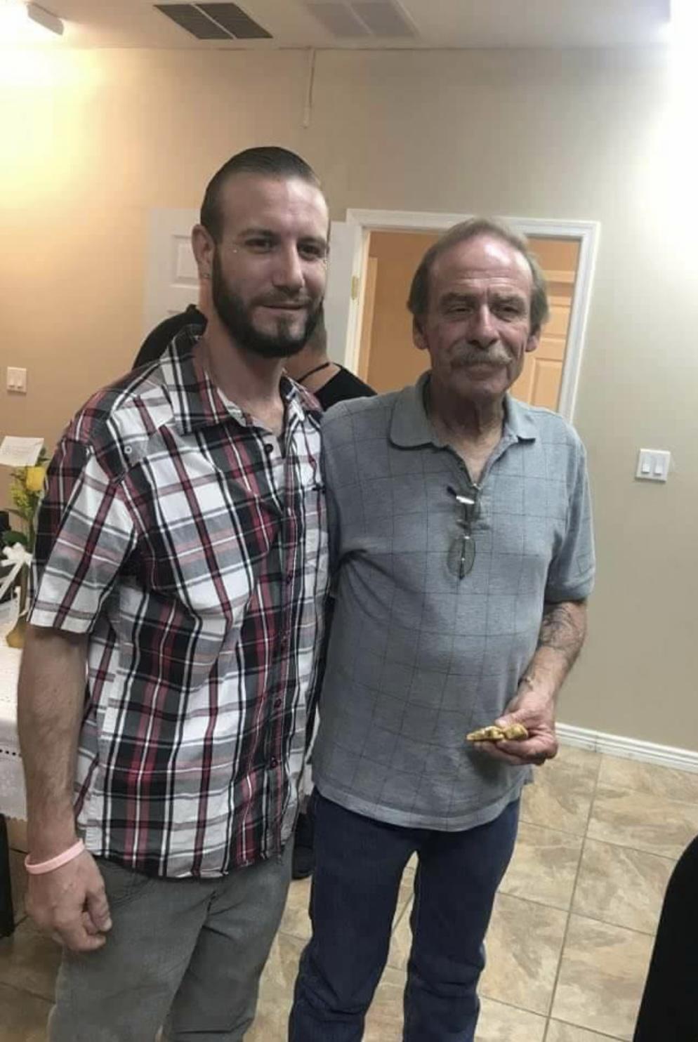 Derek with his Grandpa Wayne.
