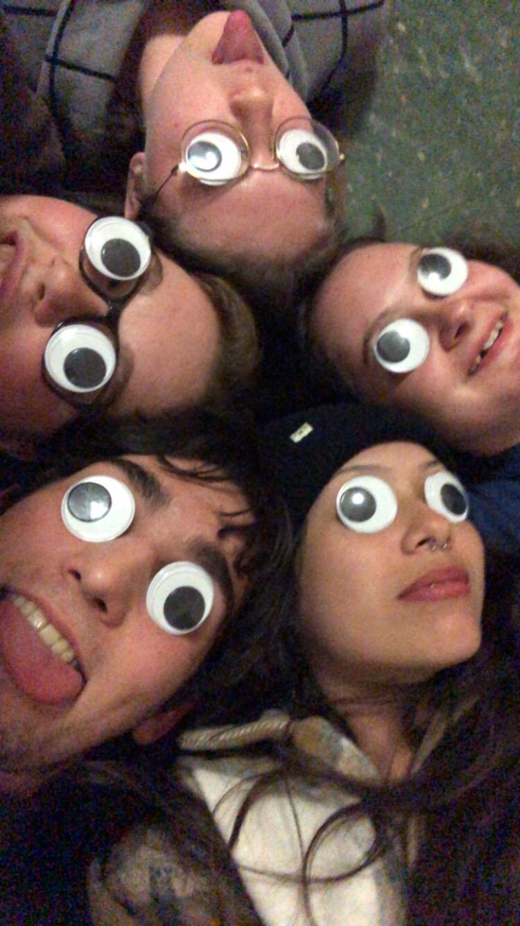 Having fun at the dorm