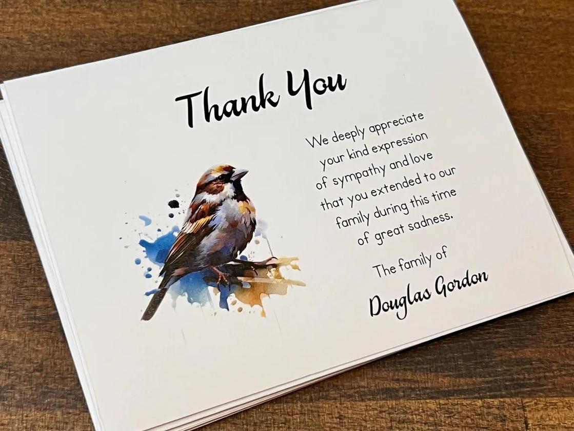 Photo of Set of 20 Bird Thank You Cards